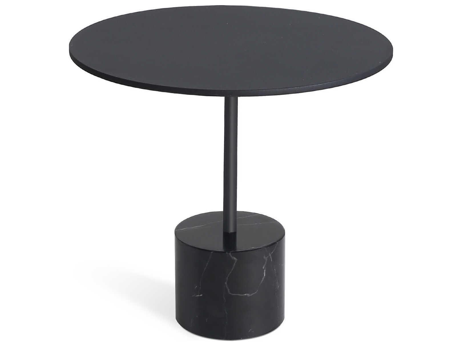Mobital Circulo Round Metal Black End Table