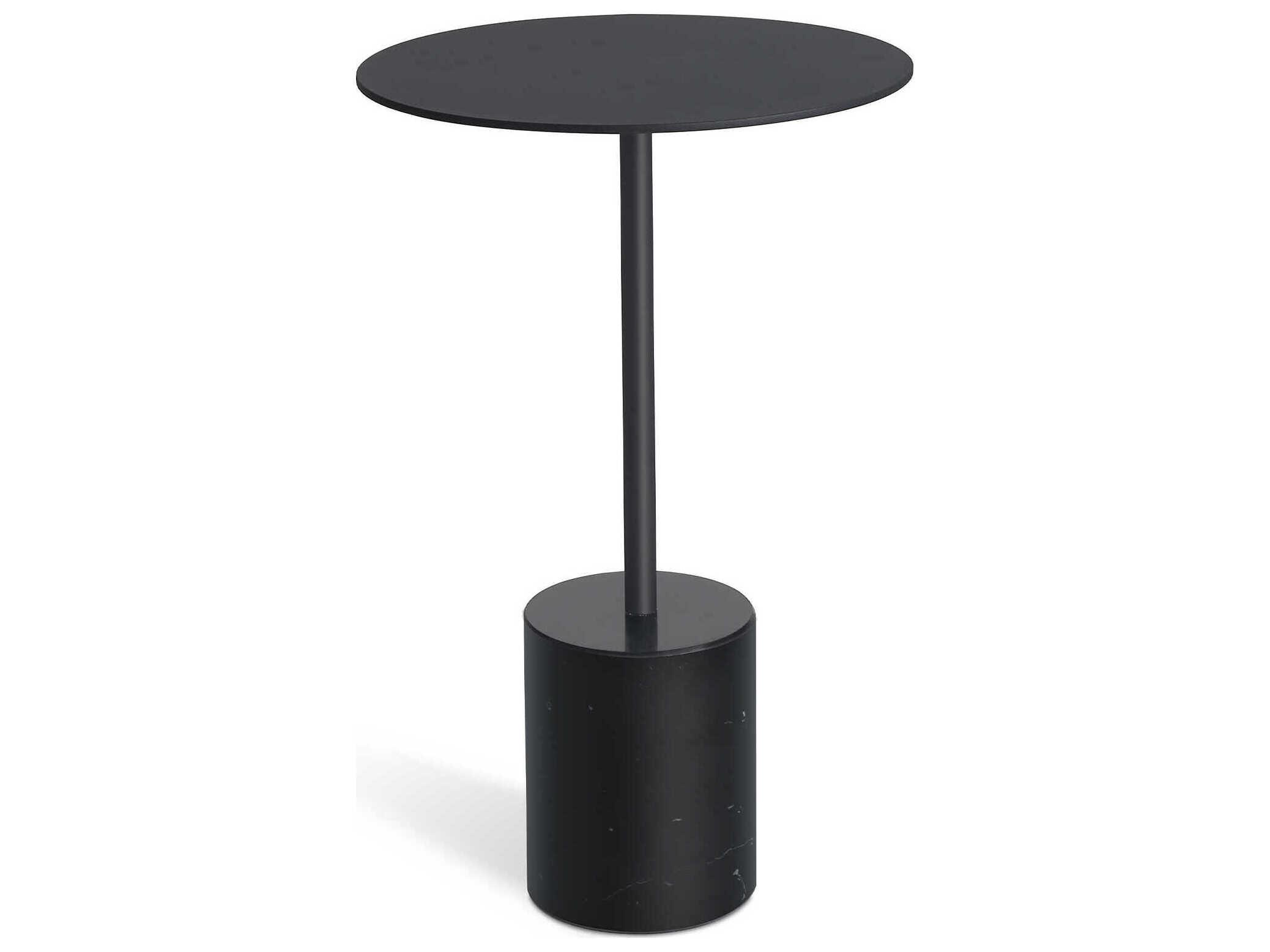 Mobital Circulo Round Metal Black End Table