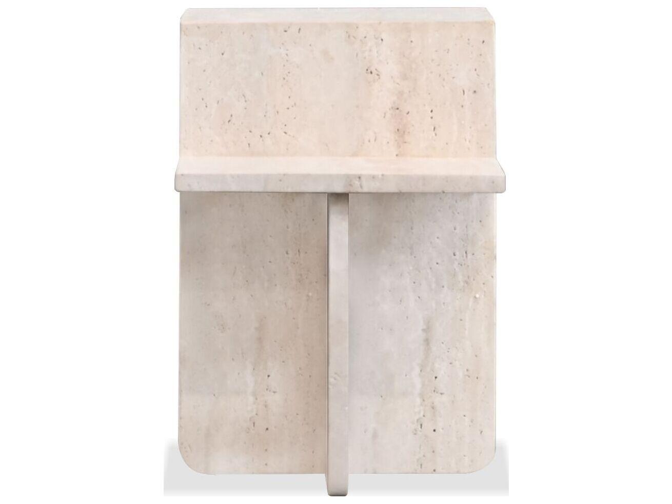 Mobital Elli Travertine Marble End Table