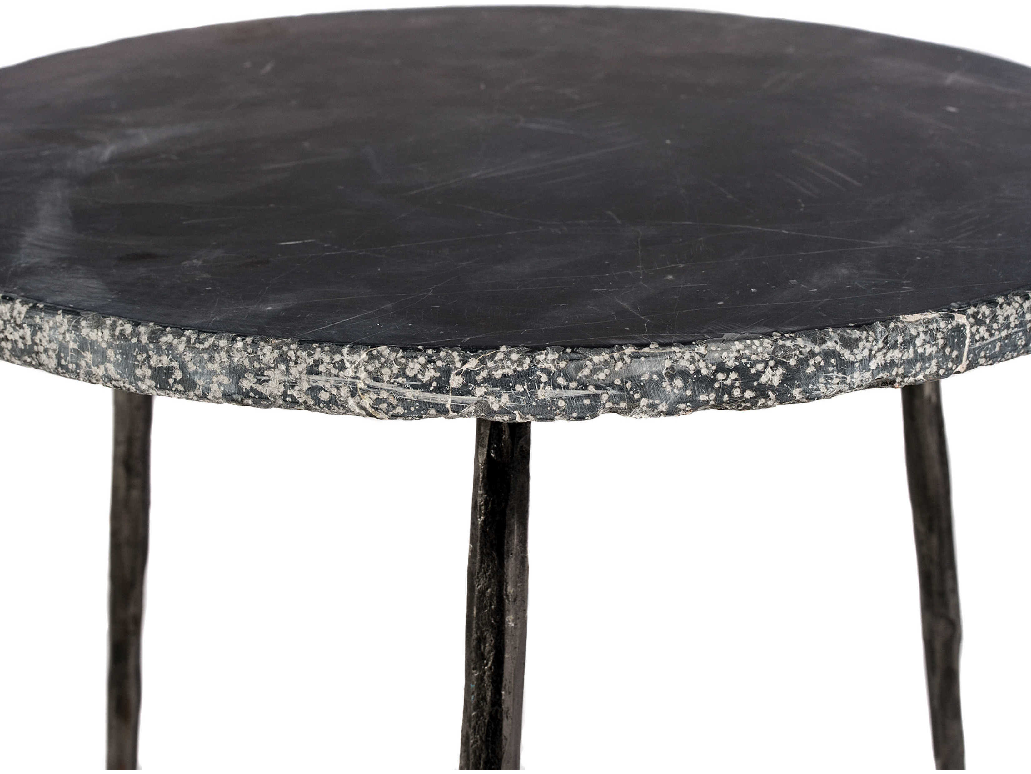 Mobital Kaii Round Marble Black End Table