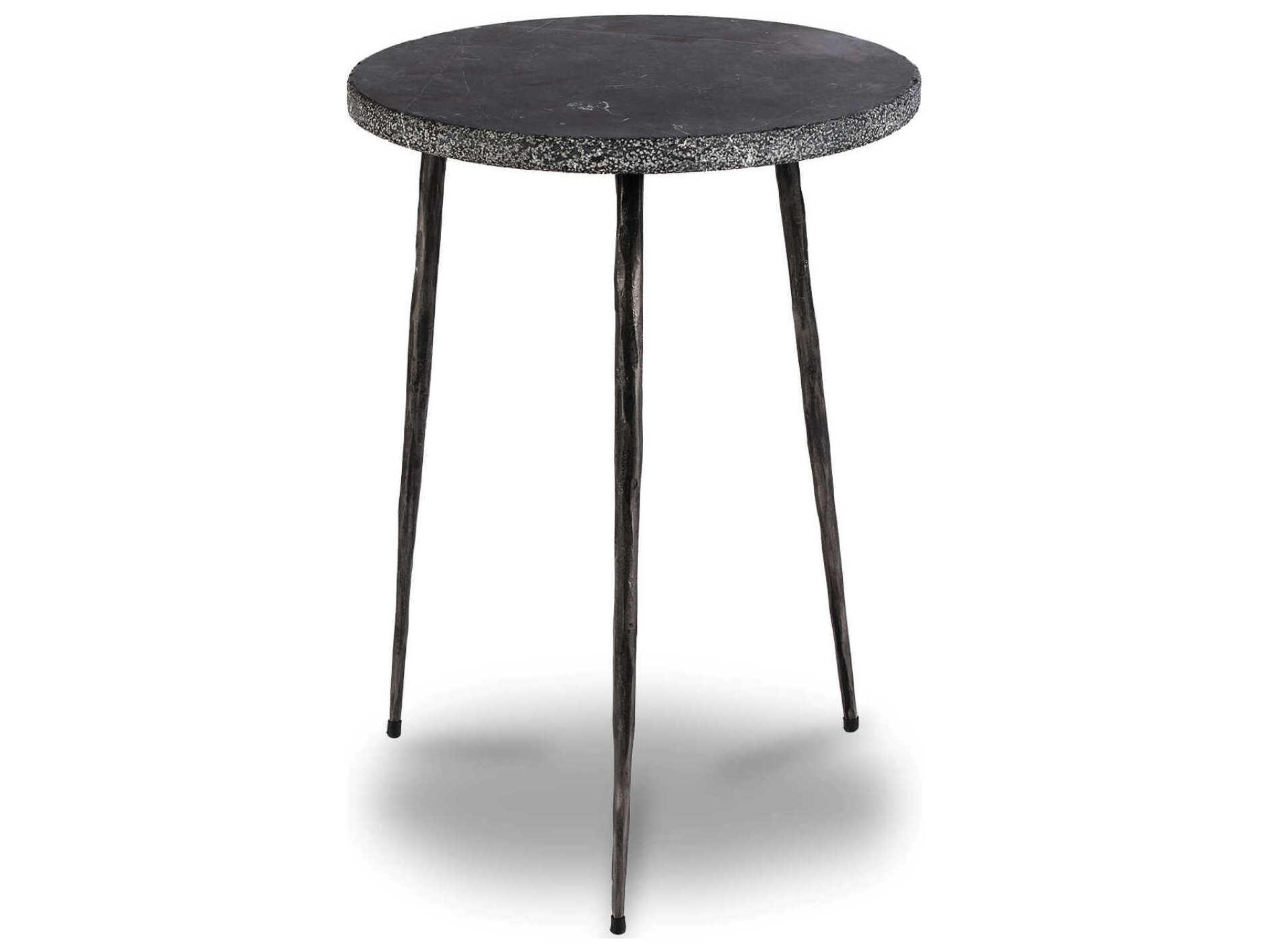 Mobital Kaii Round Marble Black End Table