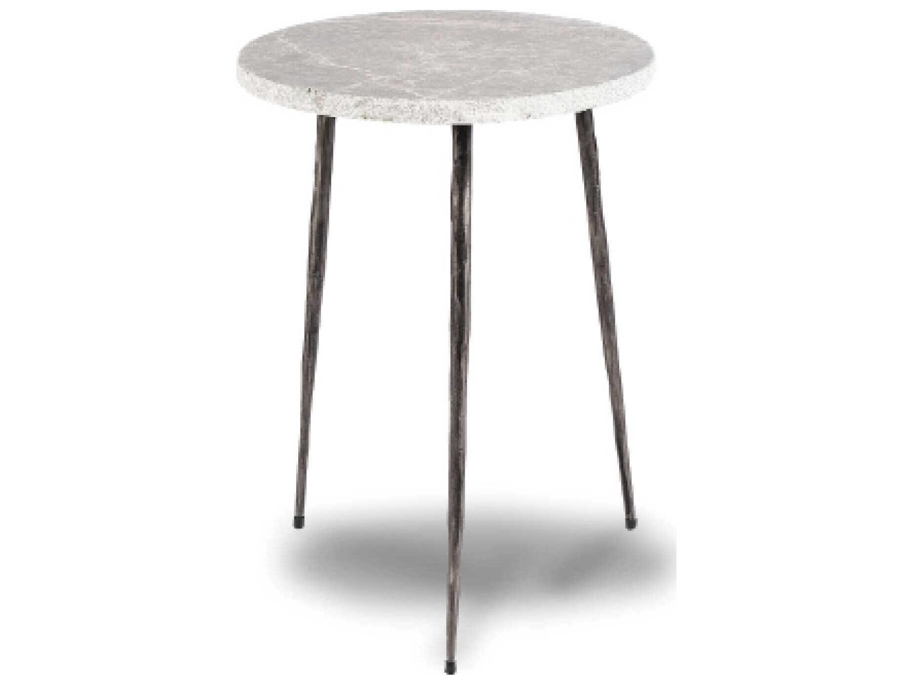 Mobital Kaii Round Marble Grey End Table