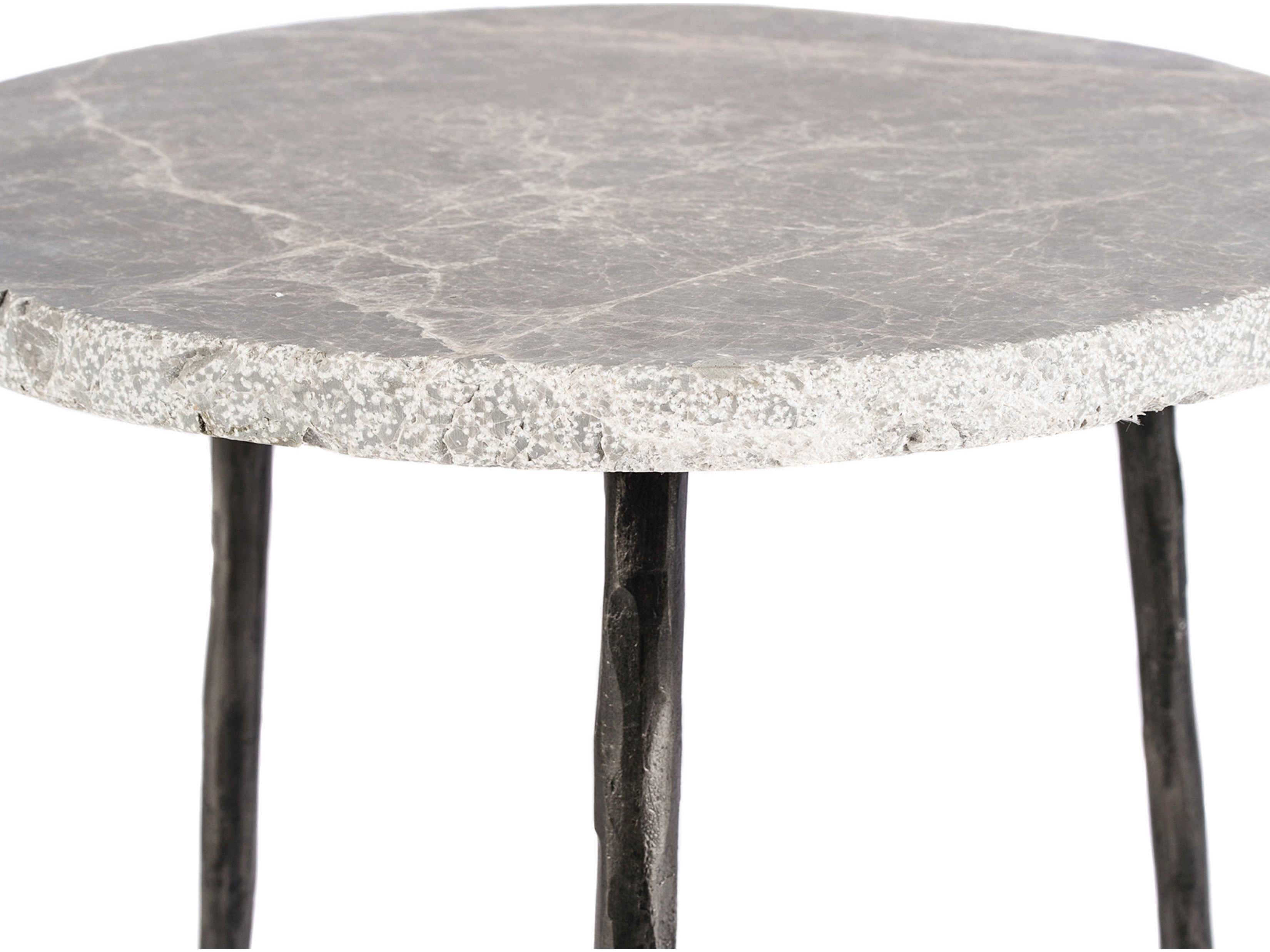 Mobital Kaii Round Marble Grey End Table