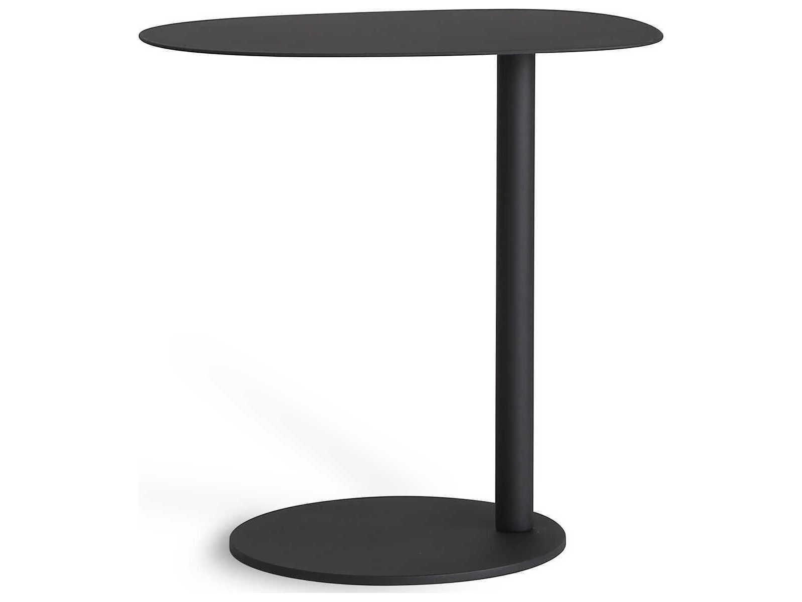 Mobital Perch Round Metal Matte Black End Table