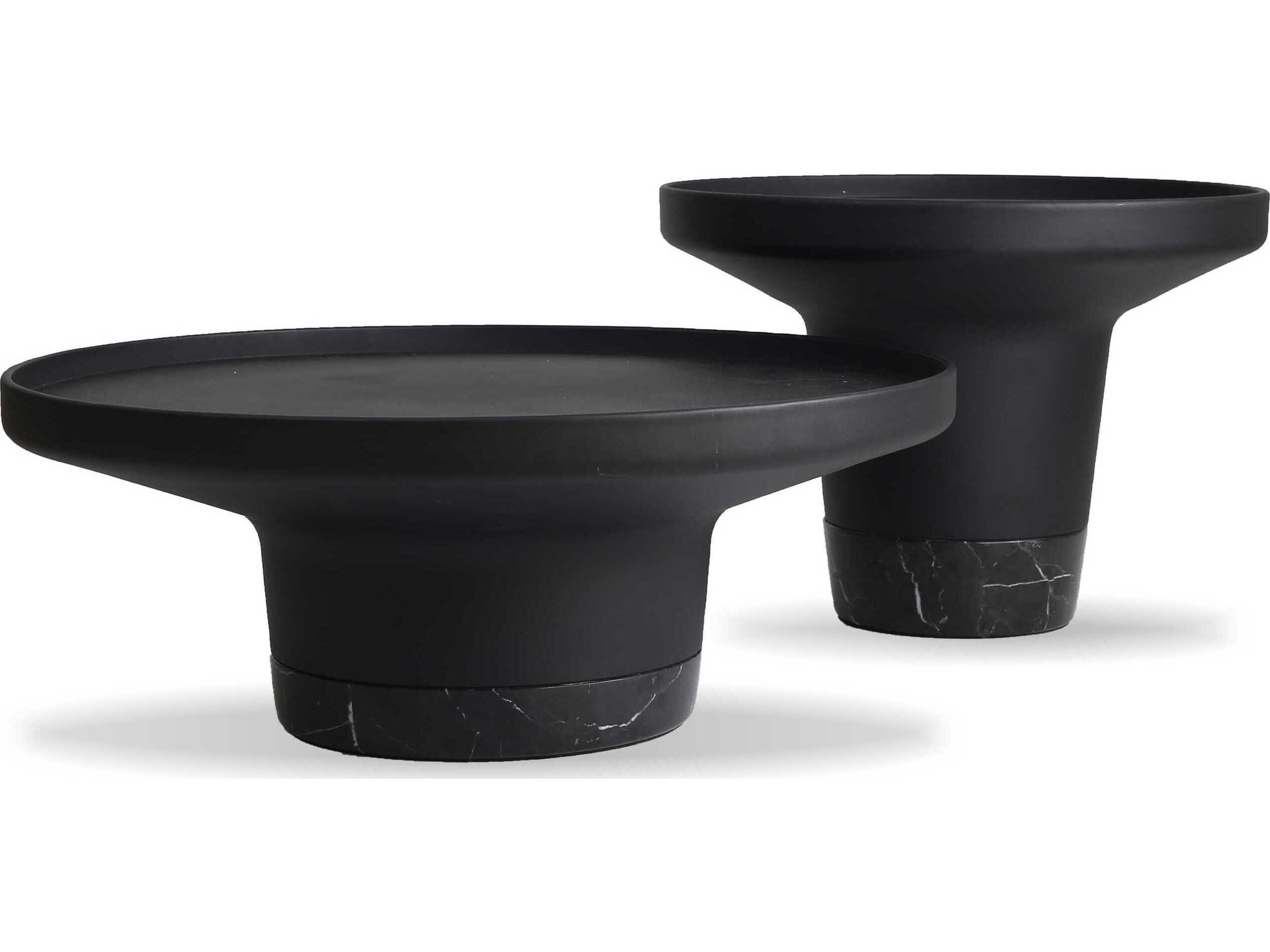 Mobital Spacer Round Metal Black End Table