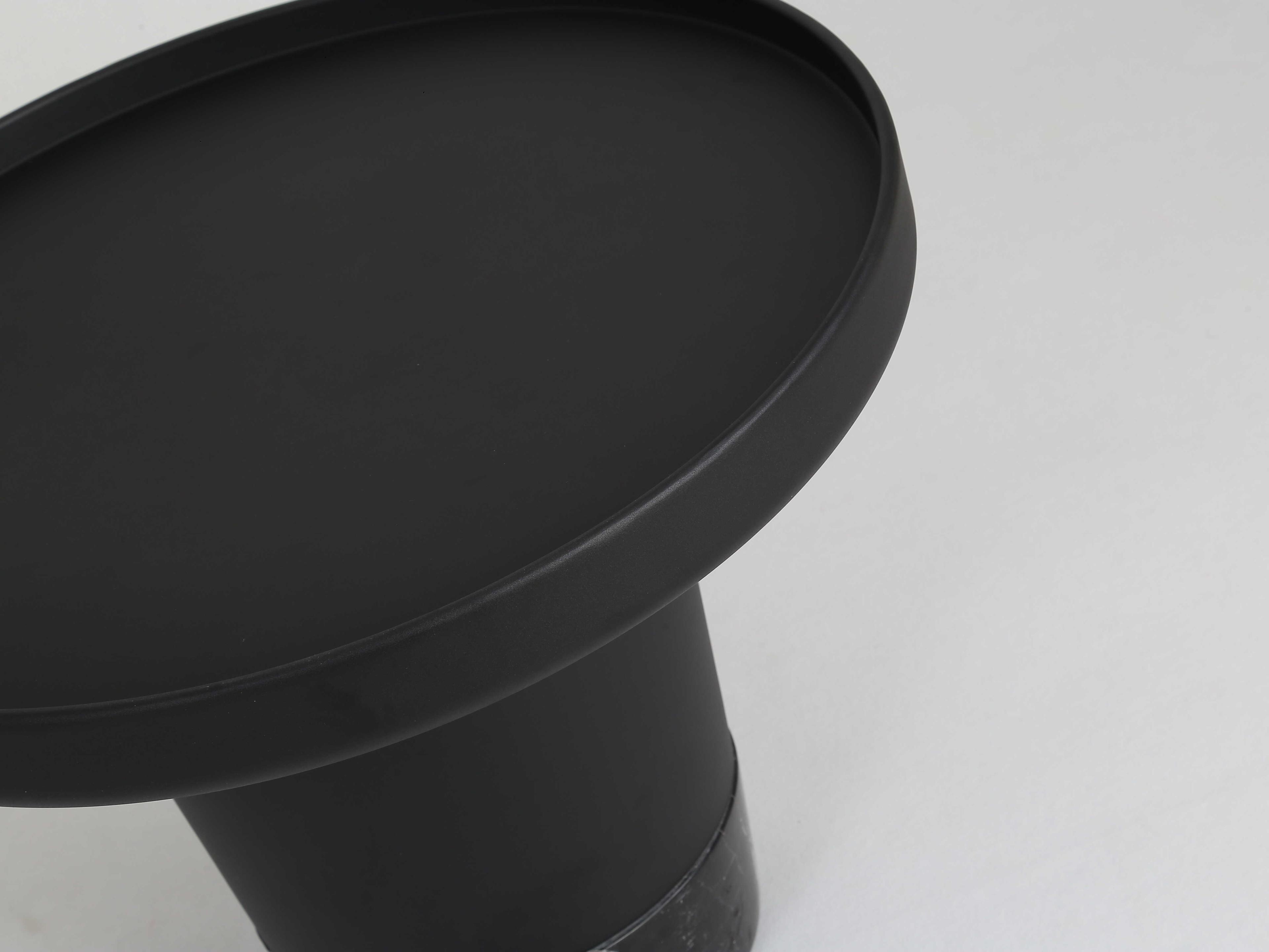 Mobital Spacer Round Metal Black End Table