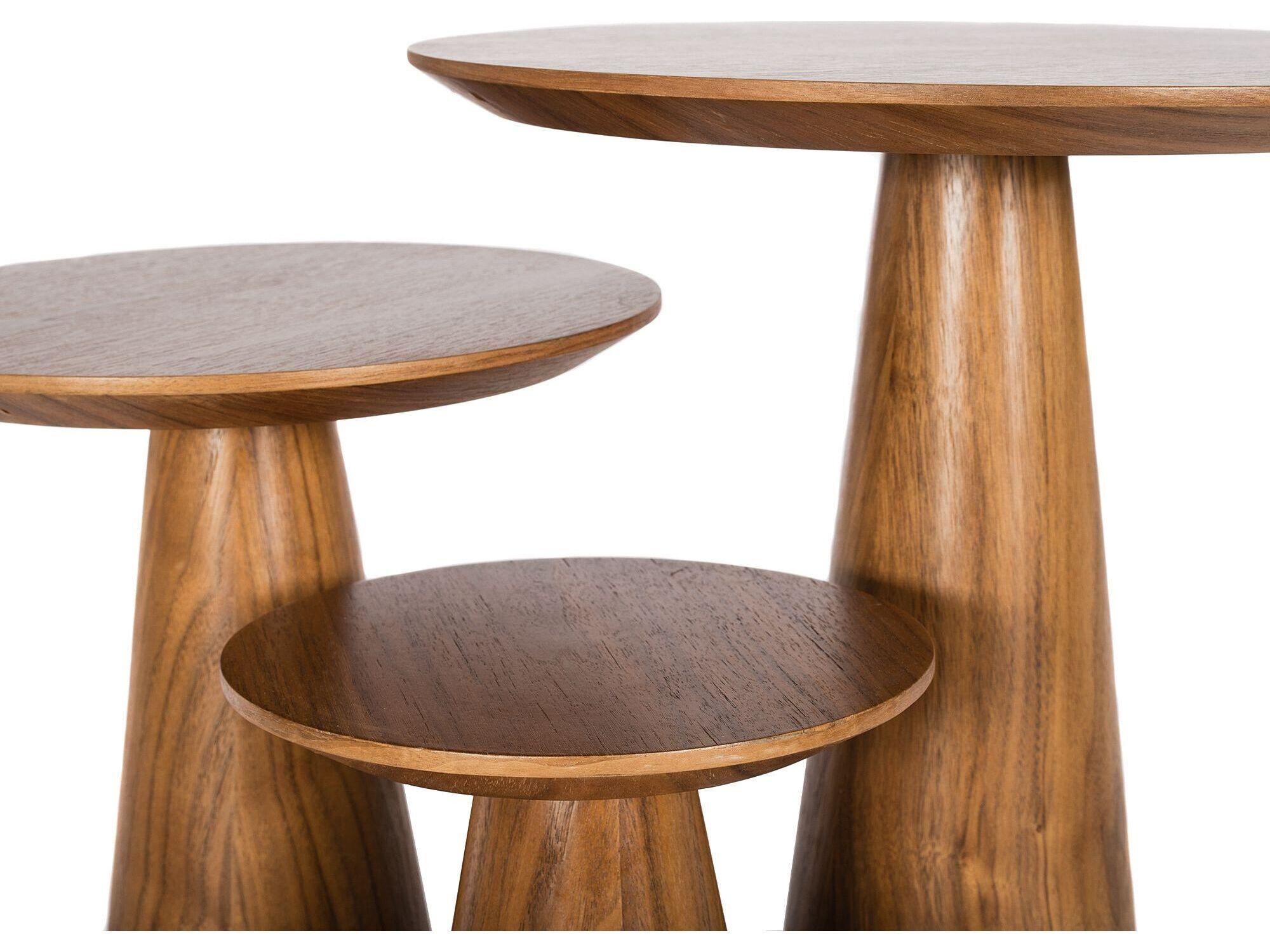 Mobital Tower Round Wood End Table