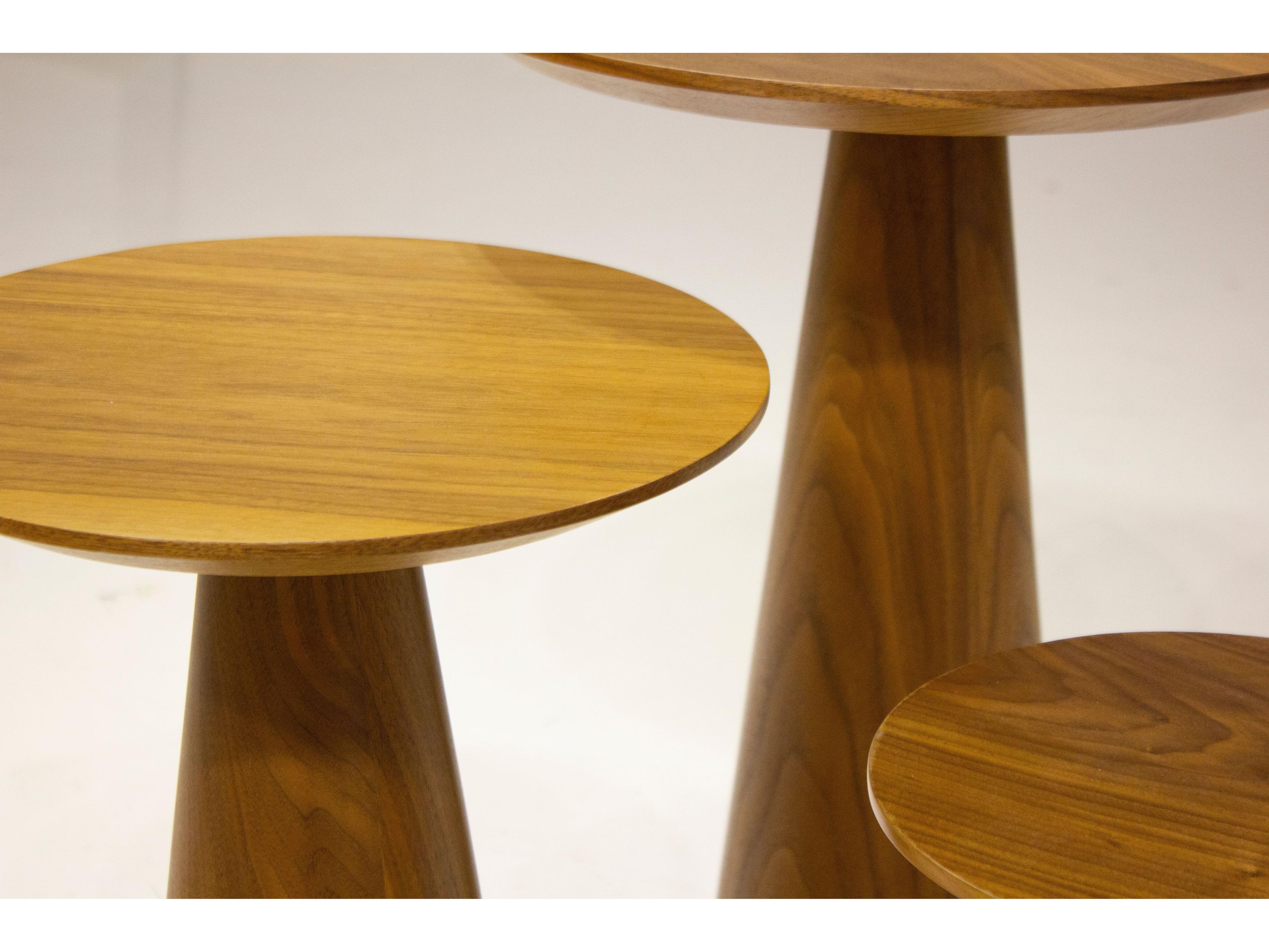 Mobital Tower Round Wood End Table
