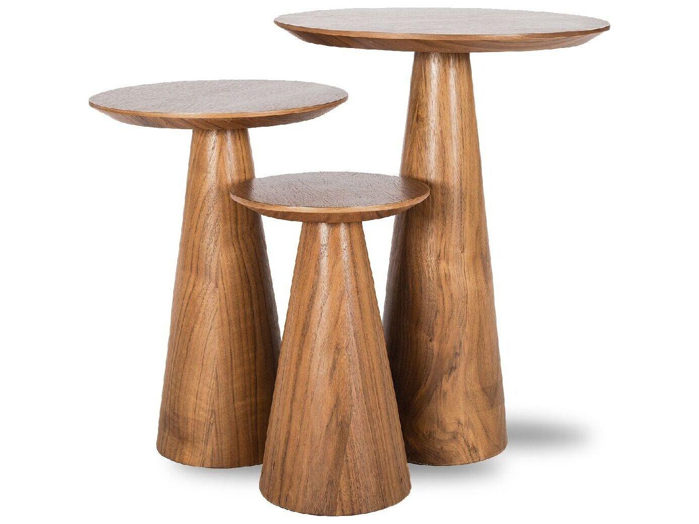 Mobital Tower Round Wood End Table