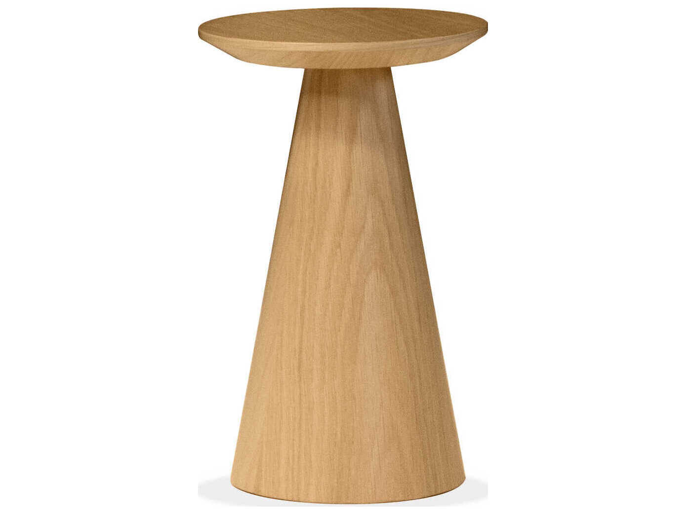Mobital Tower Round Wood White Oak End Table
