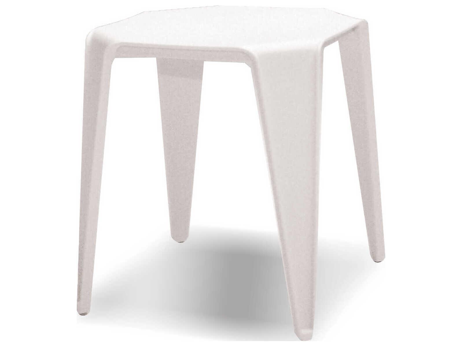 Mobital Yatta Square Plastic White End Table