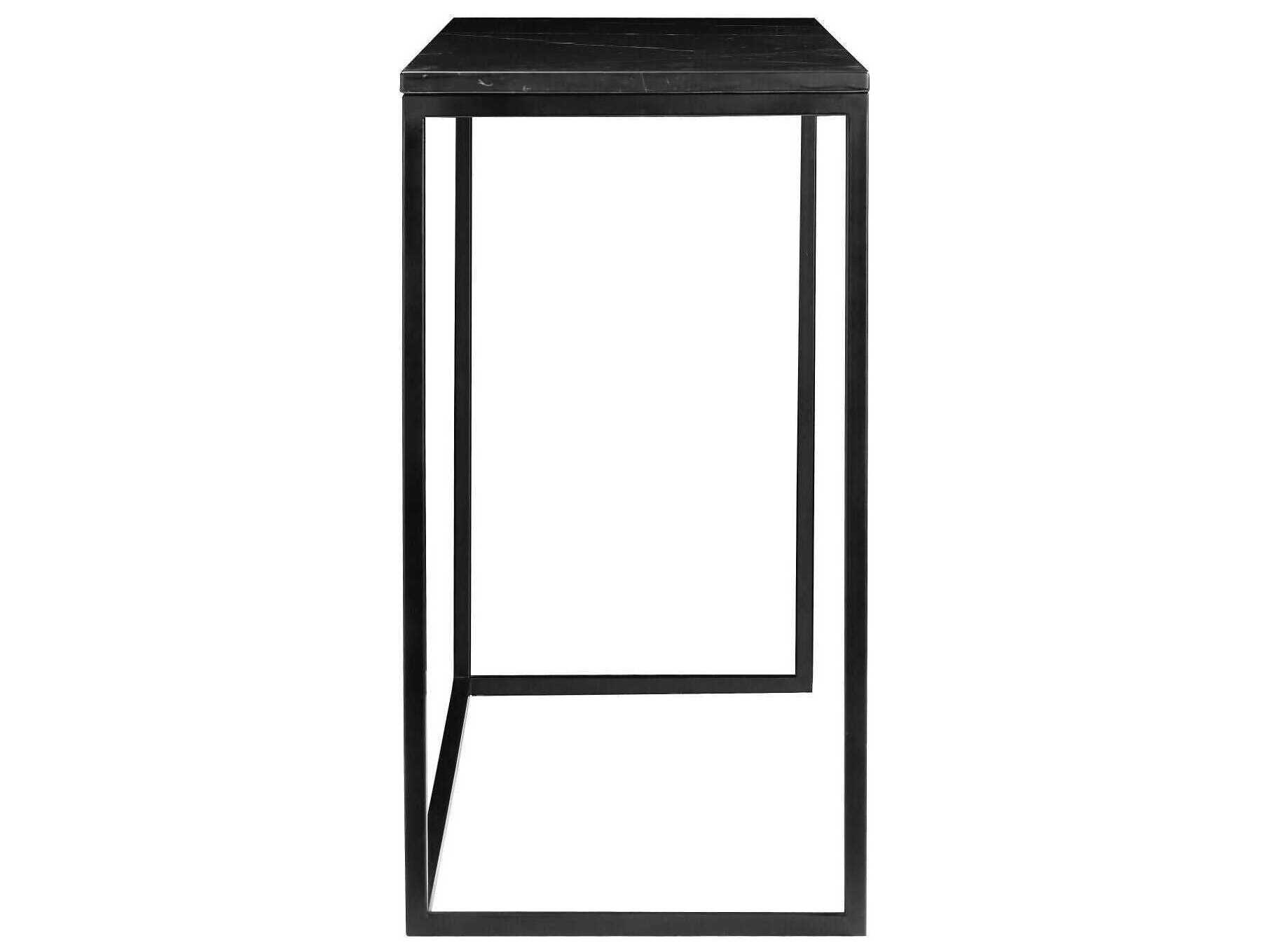 Mobital Onix Rectangular Marble Black Console Table