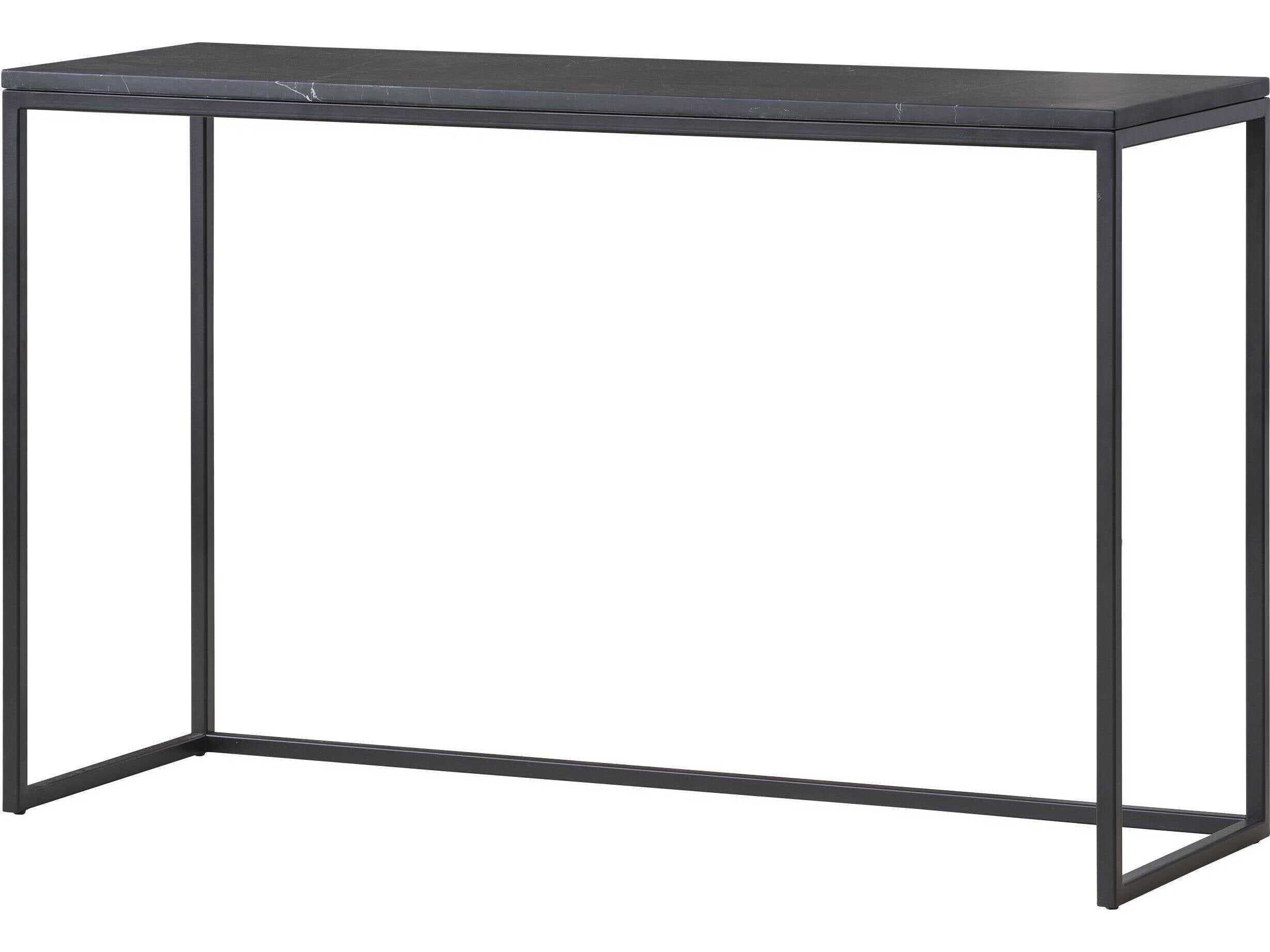 Mobital Onix Rectangular Marble Black Console Table