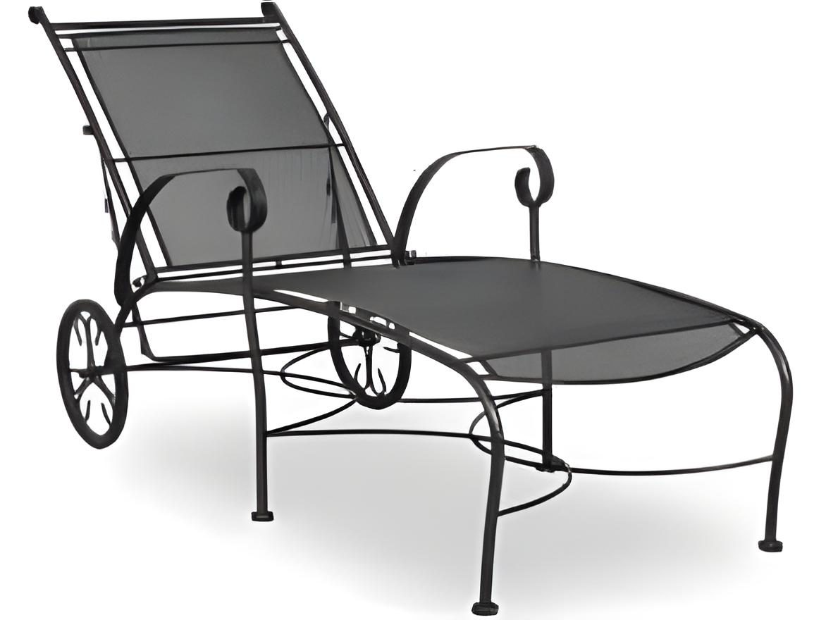 Meadowcraft Alexandria Wrought Iron Patio Chaise Lounge