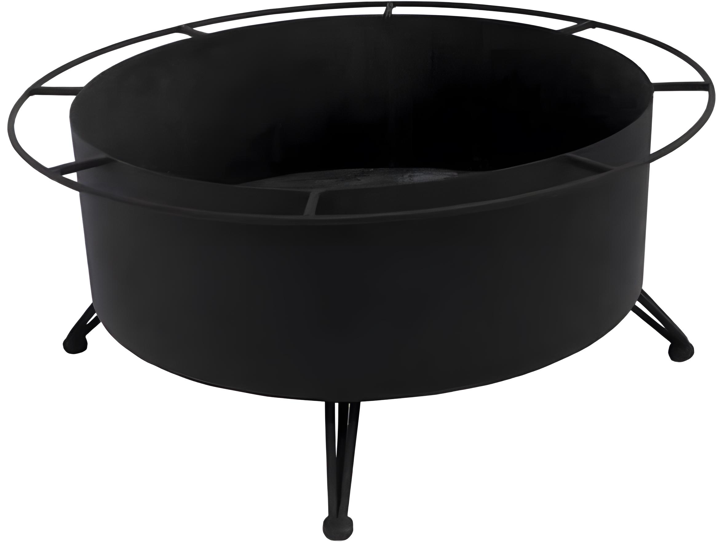 Meadowcraft Wrought Iron Round Large Wood Burning Fire Pit