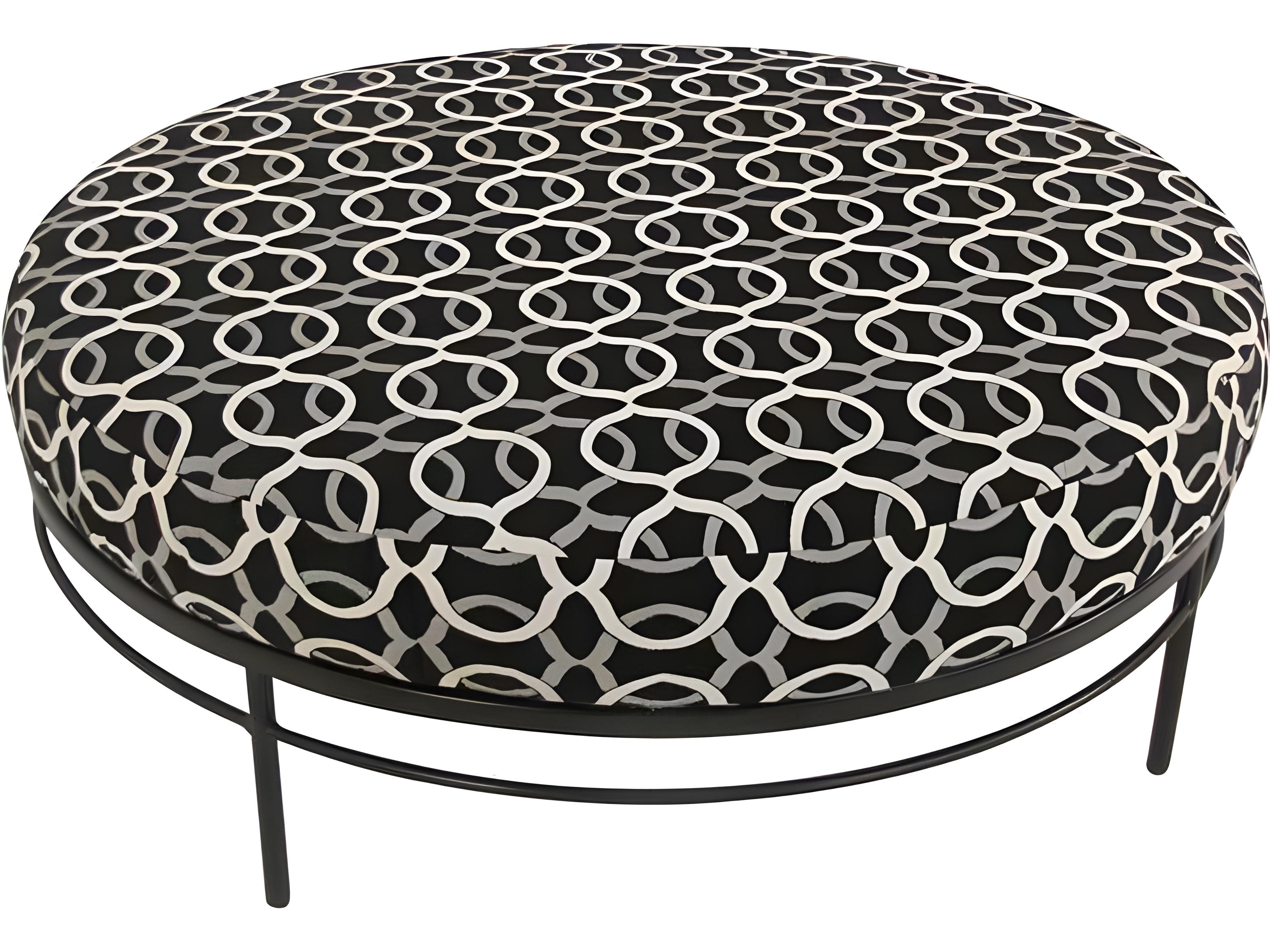 Meadowcraft Cove Wrought Iron 42'' Outdoor Patio Ottoman