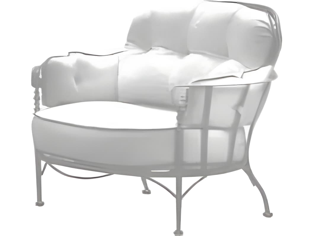 Meadowcraft Athens Deep Seating Wrought Iron Cuddle Outdoor Lounge Chair