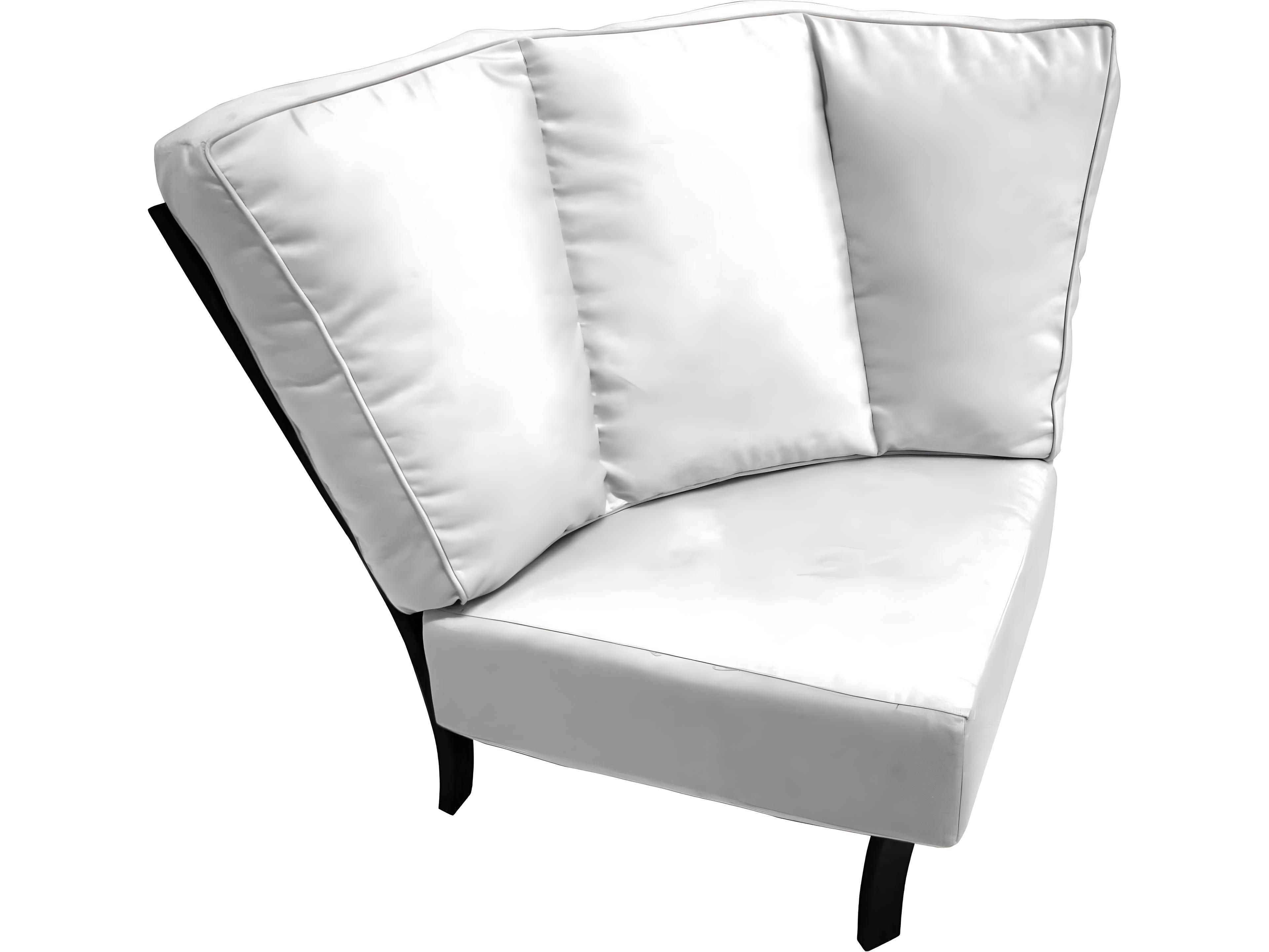 Meadowcraft Maddux Wrought Iron Corner Outdoor Patio Lounge Chair