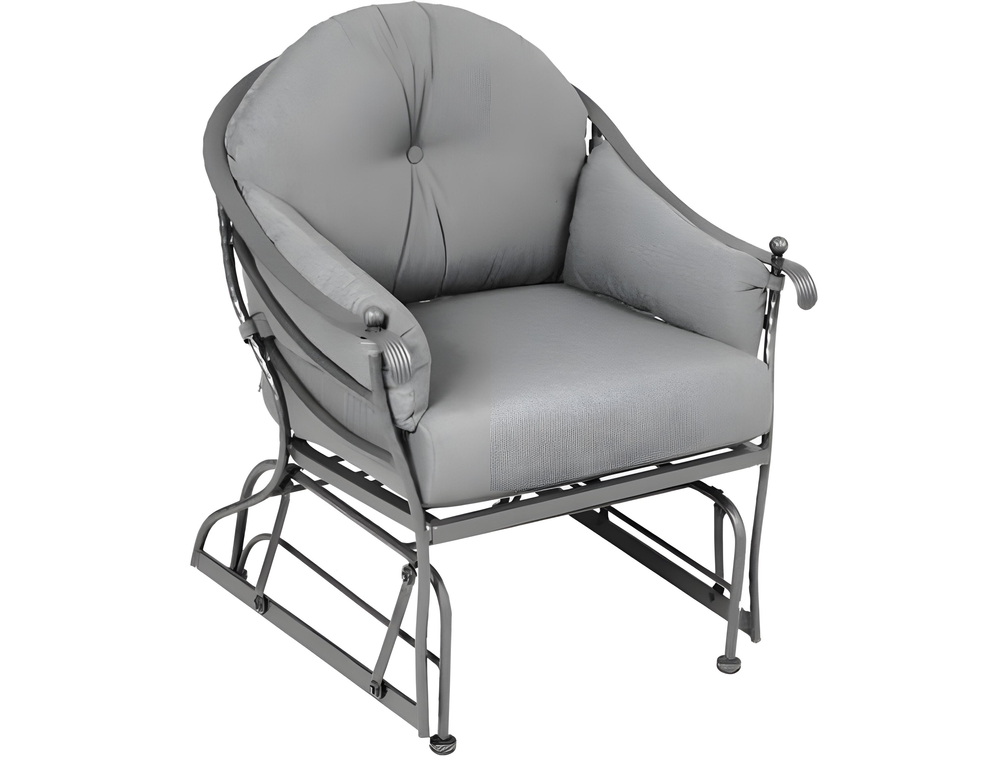Meadowcraft Milano Wrought Iron Cushion Arm Glider Dining Chair Replacement Cushions