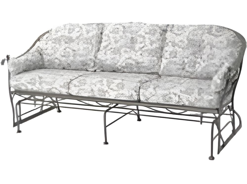 Meadowcraft Milano Wrought Iron Cushion Arm Glider Sofa Replacement Cushions