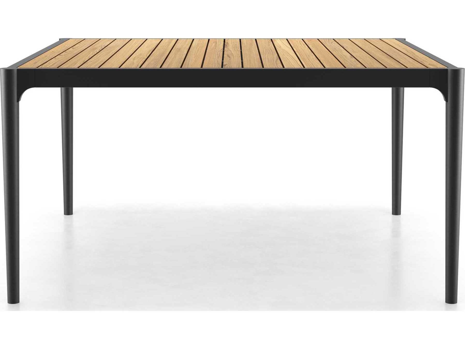 ModLuxe Outdoor Haukland Aluminum Teak 59" Square Dining Table