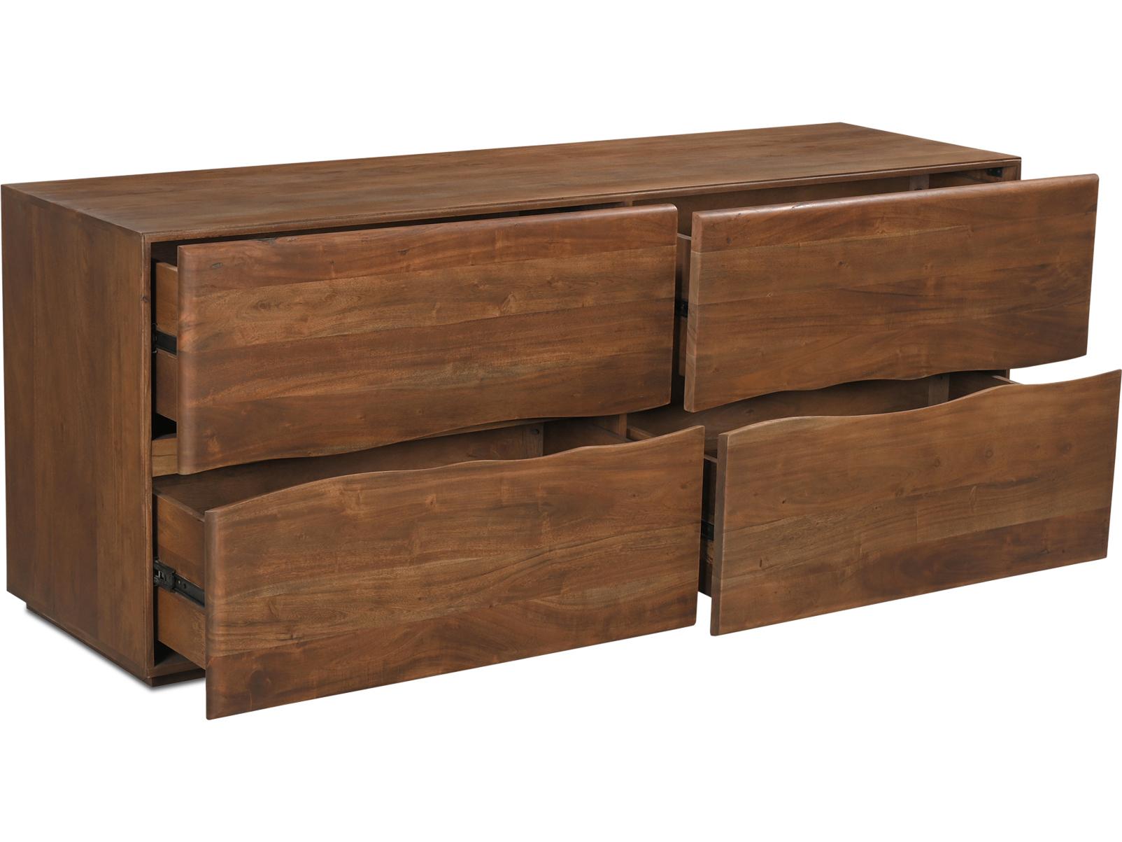 Moe's Home Watson 4-Drawers Acacia Wood Double Dresser