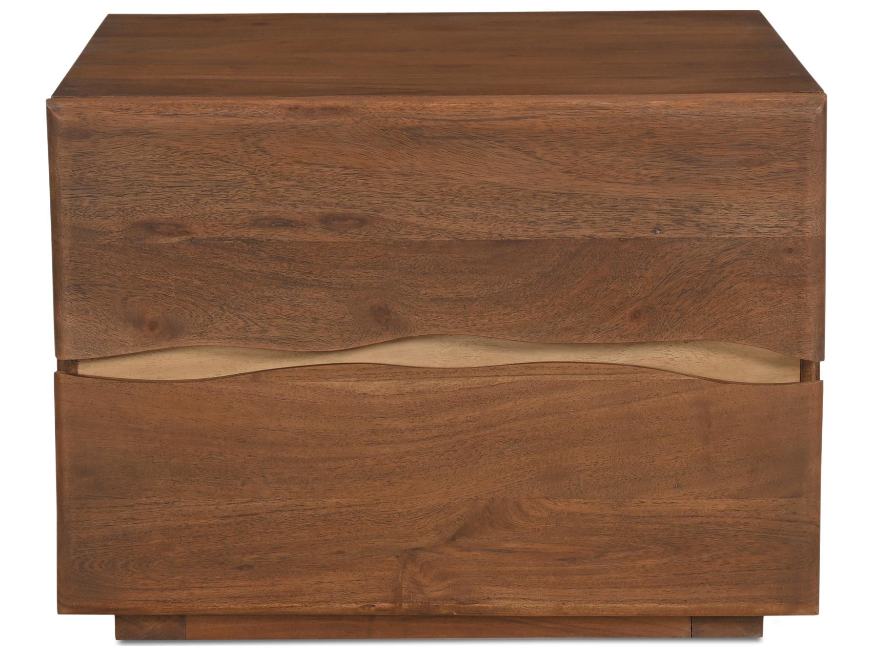 Moe's Home Watson 2-Drawers Acacia Wood Nightstand