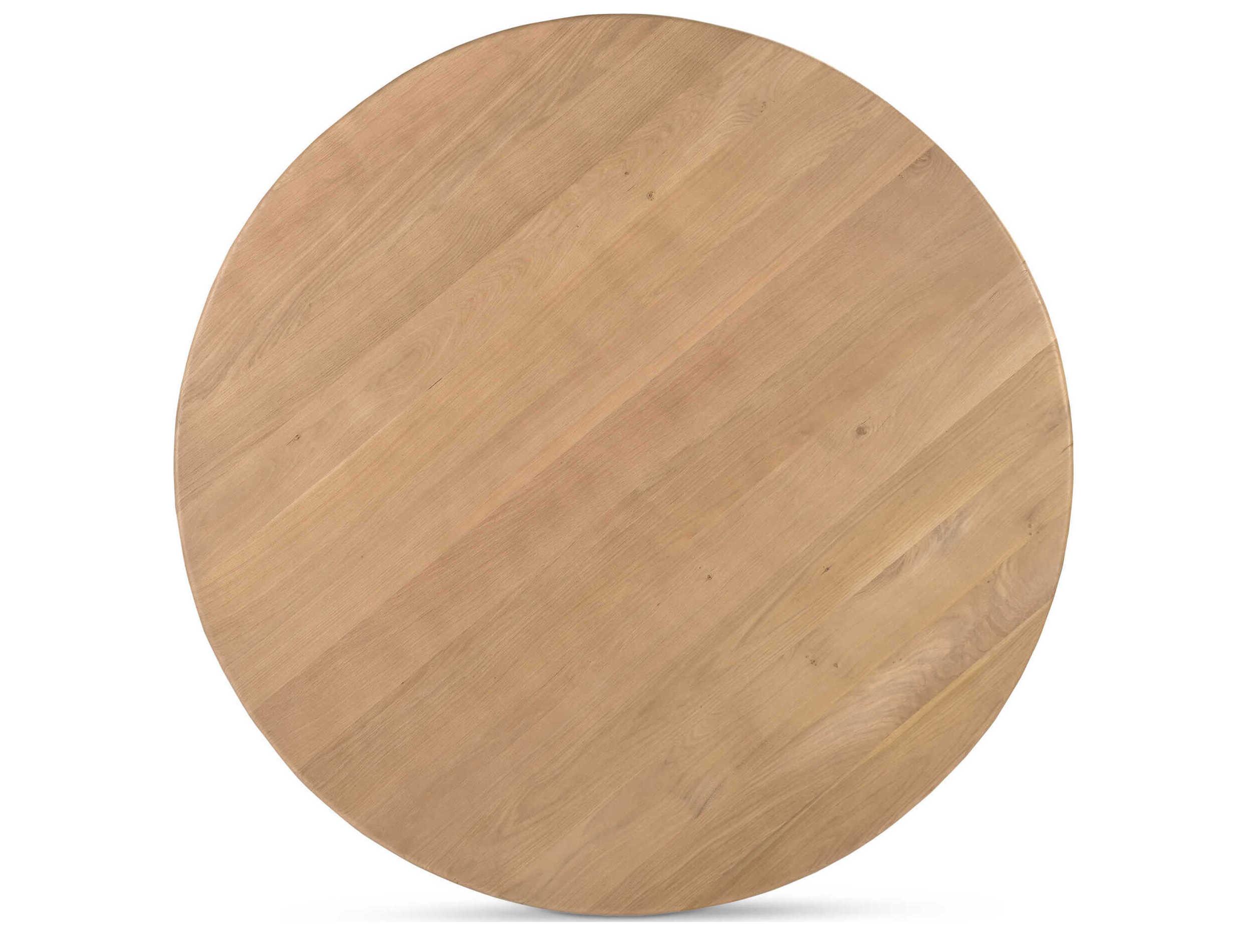 Moe's Home Treccia Round Wood Natural Dining Table