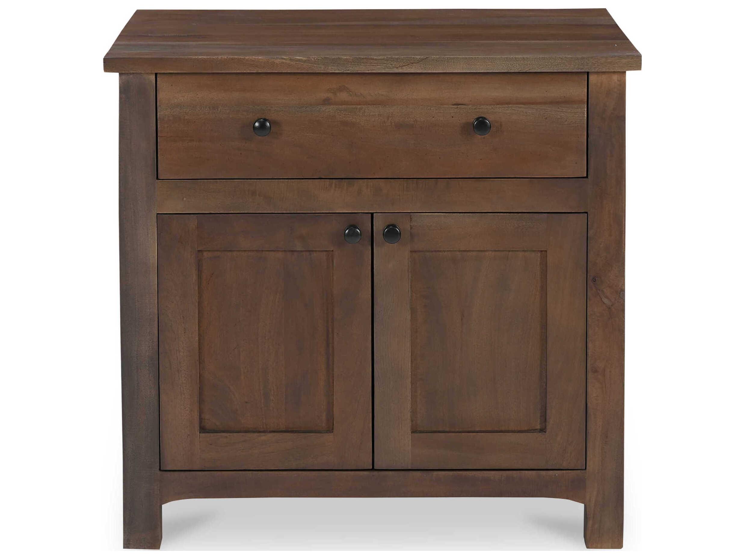 Moe's Home Gene 1-Drawer Acacia Wood Nightstand