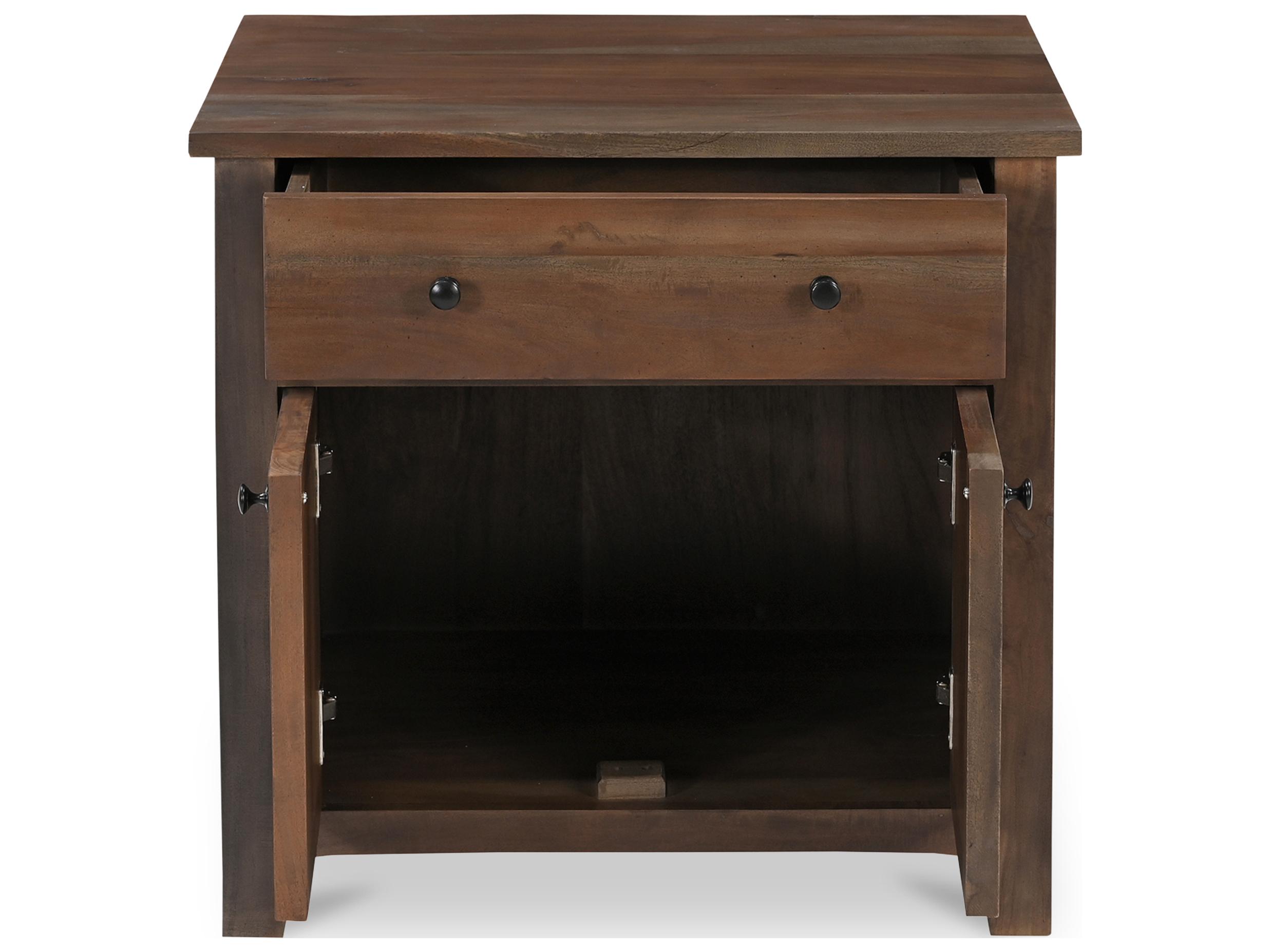 Moe's Home Gene 1-Drawer Acacia Wood Nightstand