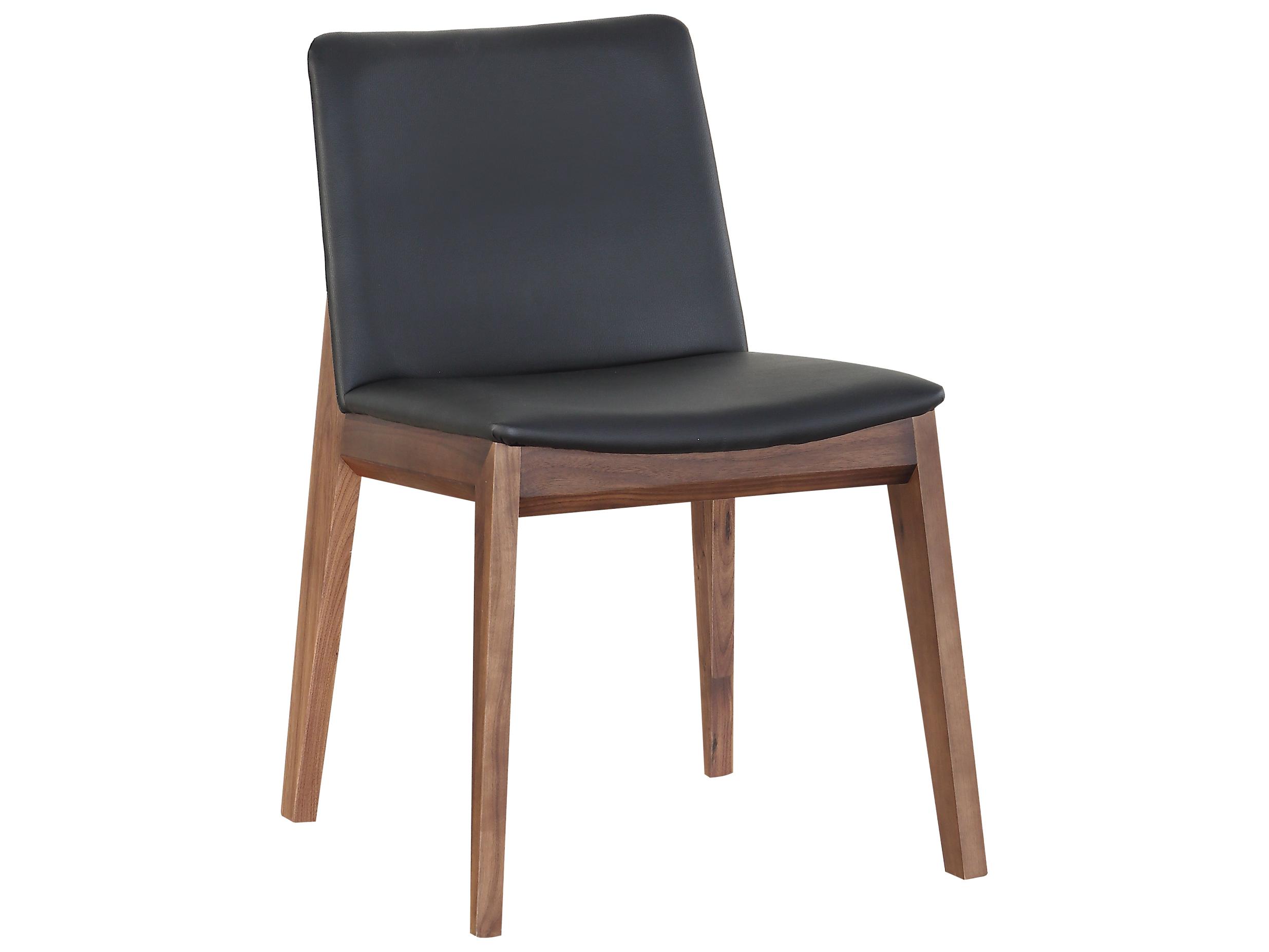 Moe's Home Deco Walnut Wood Brown Side Dining Chair - Set of Two