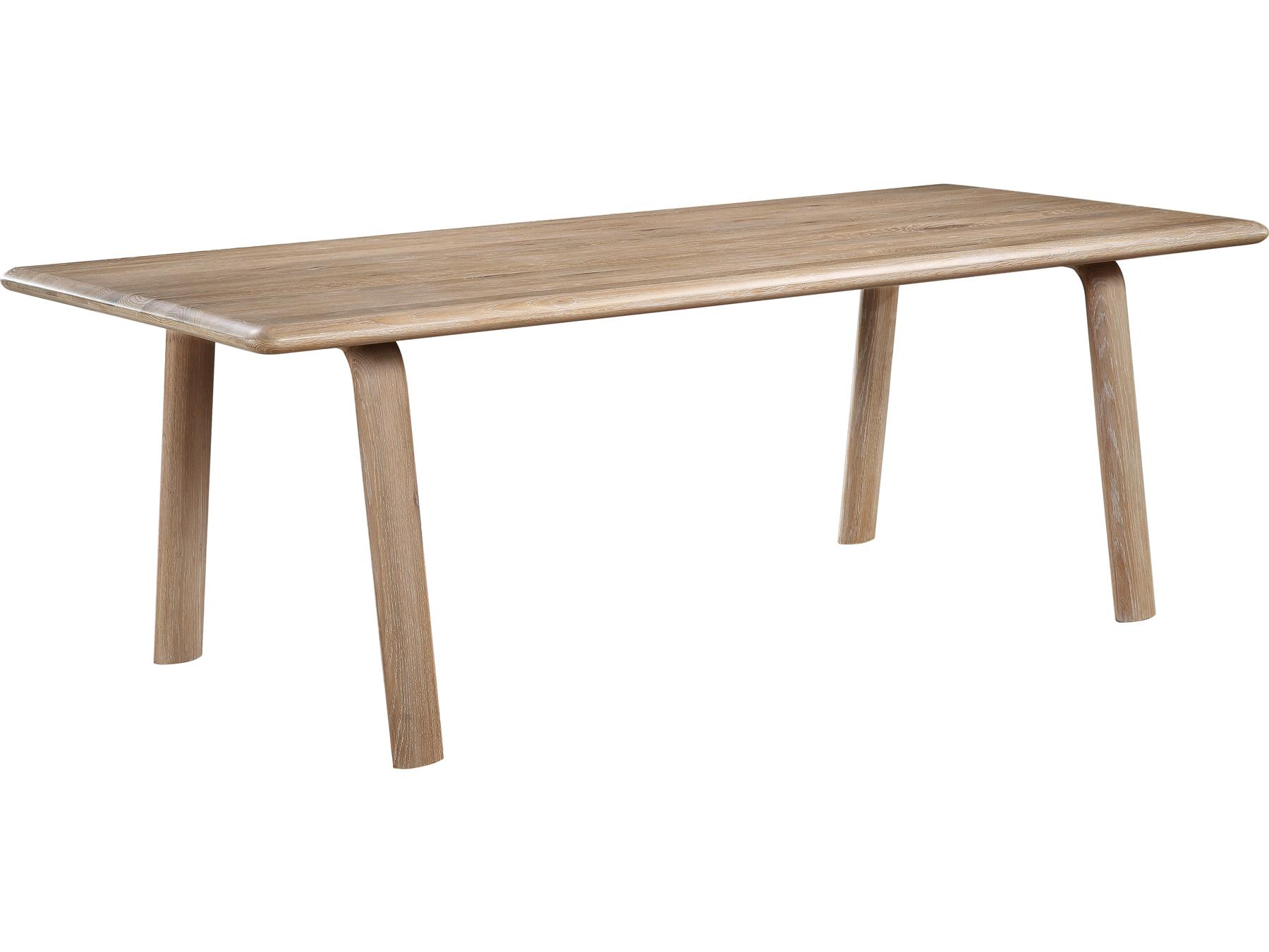 Moe's Home Rectangular Wood Natural White Oak Dining Table