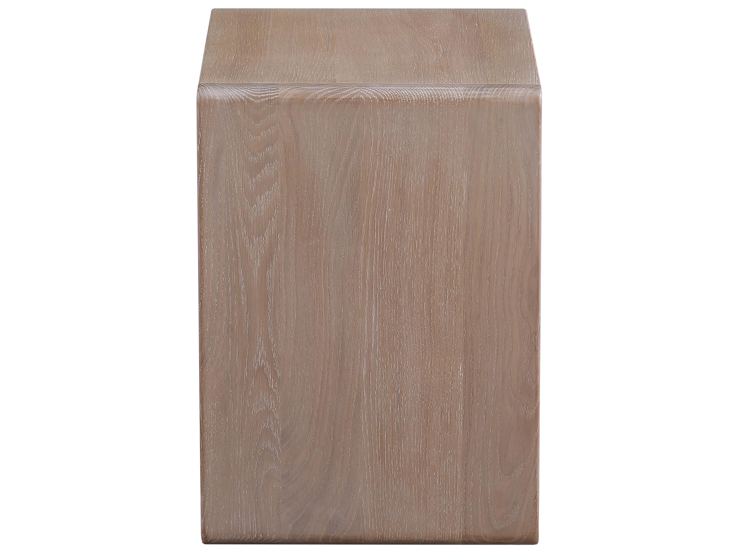 Moe's Home Rectangular Wood White Wash End Table