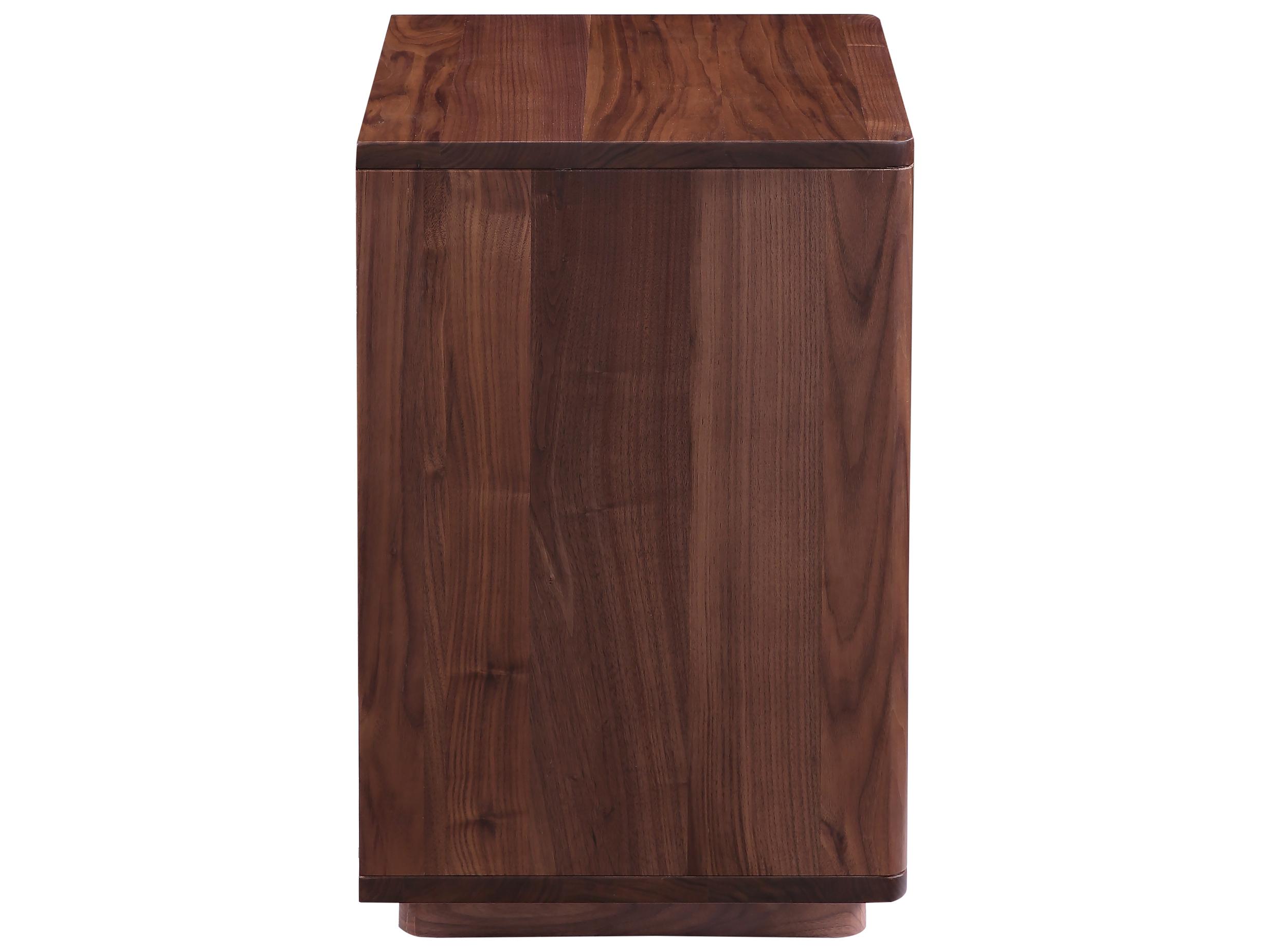 Moe's Home Osamu 1-Drawer Brown Walnut Wood Nightstand