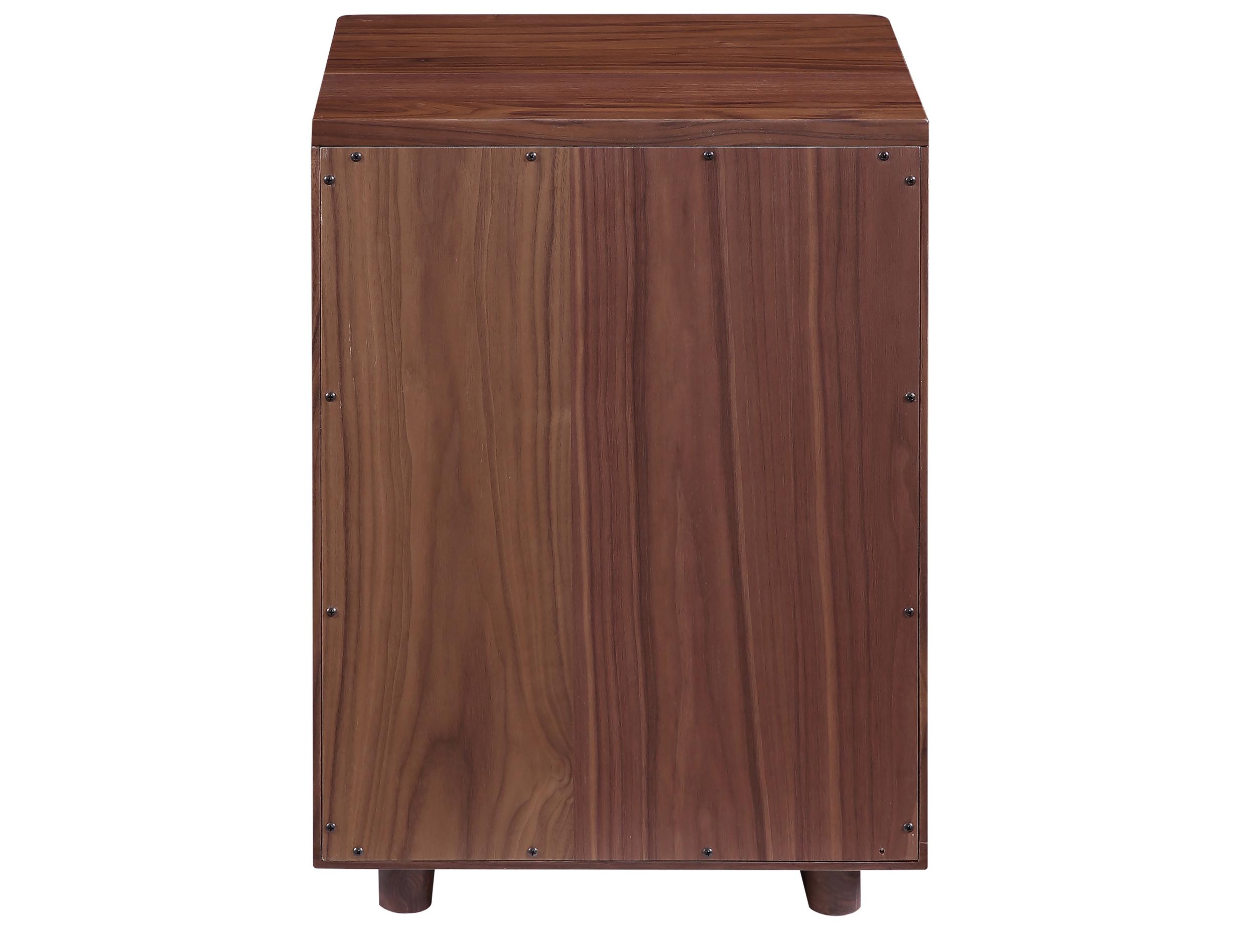 Moe's Home Osamu 1-Drawer Brown Walnut Wood Nightstand