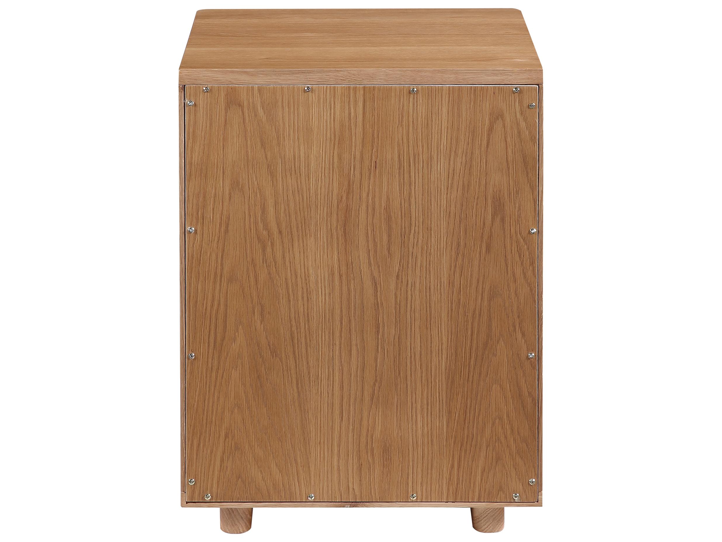 Moe's Home Osamu 1-Drawer Brown Oak Wood Nightstand