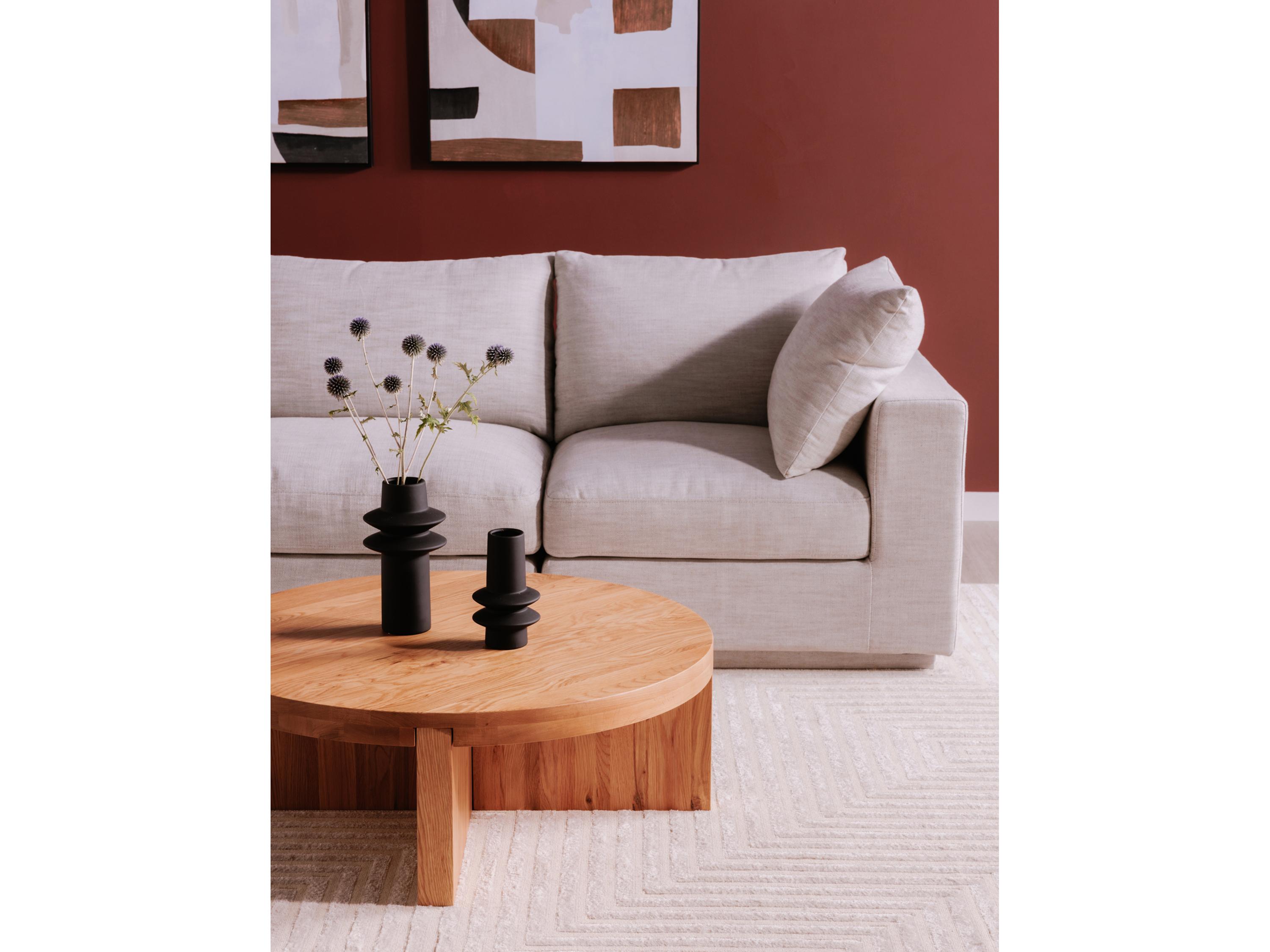 Moe's Home Folke Round Wood Natural Coffee Table