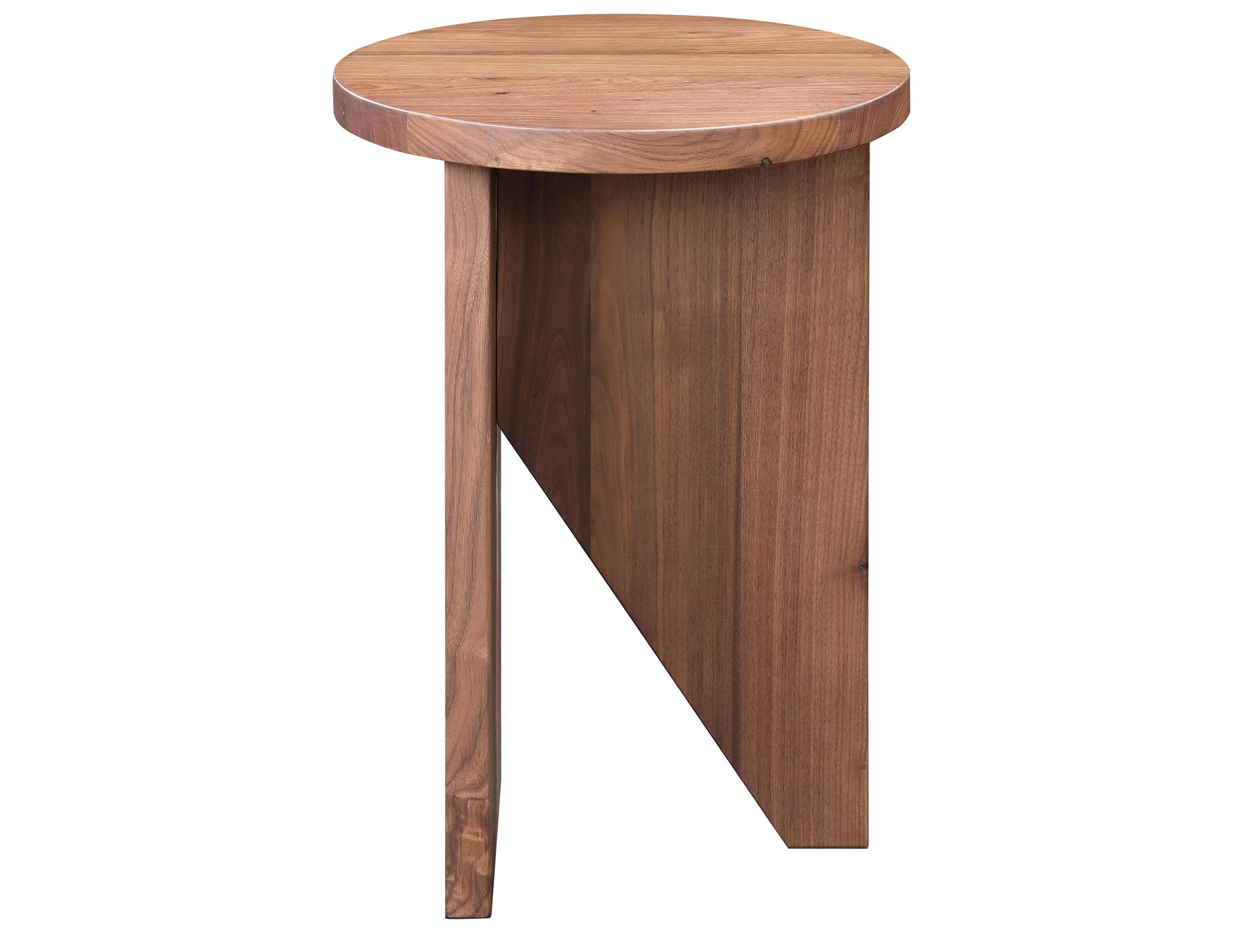 Moe's Home Grace Round Wood Walnut End Table