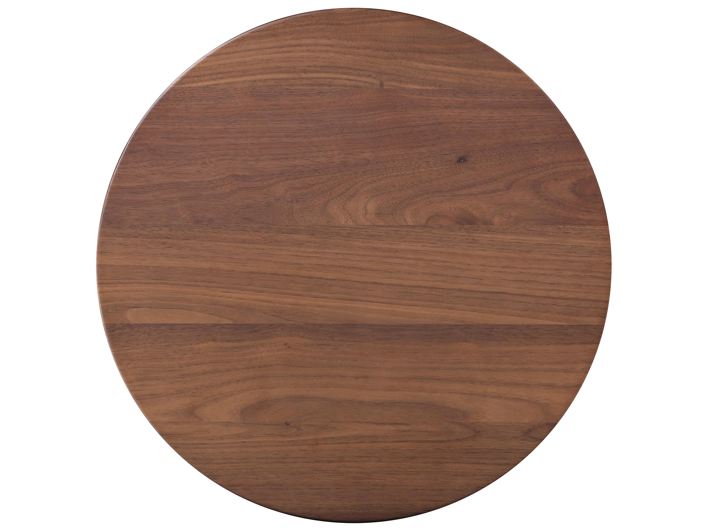 Moe's Home Grace Round Wood Walnut End Table