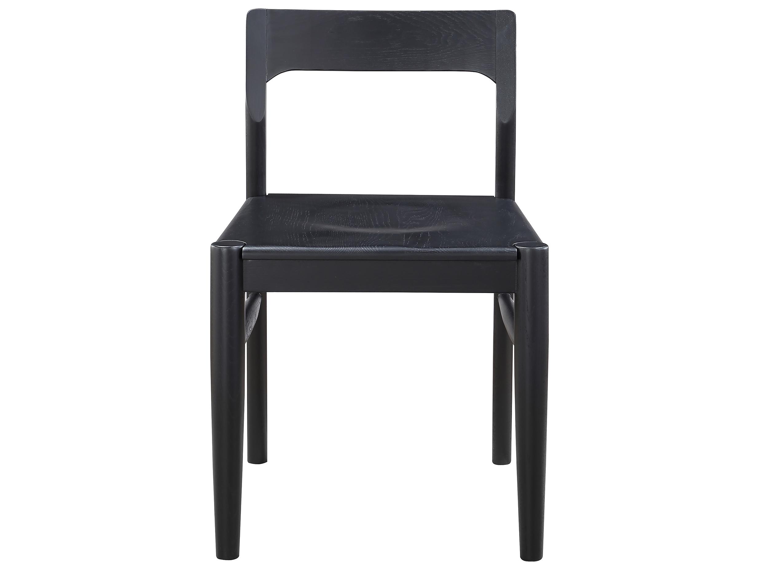 Moe's Home Owing Oak Wood Black Side Dining Chair - Set of Two