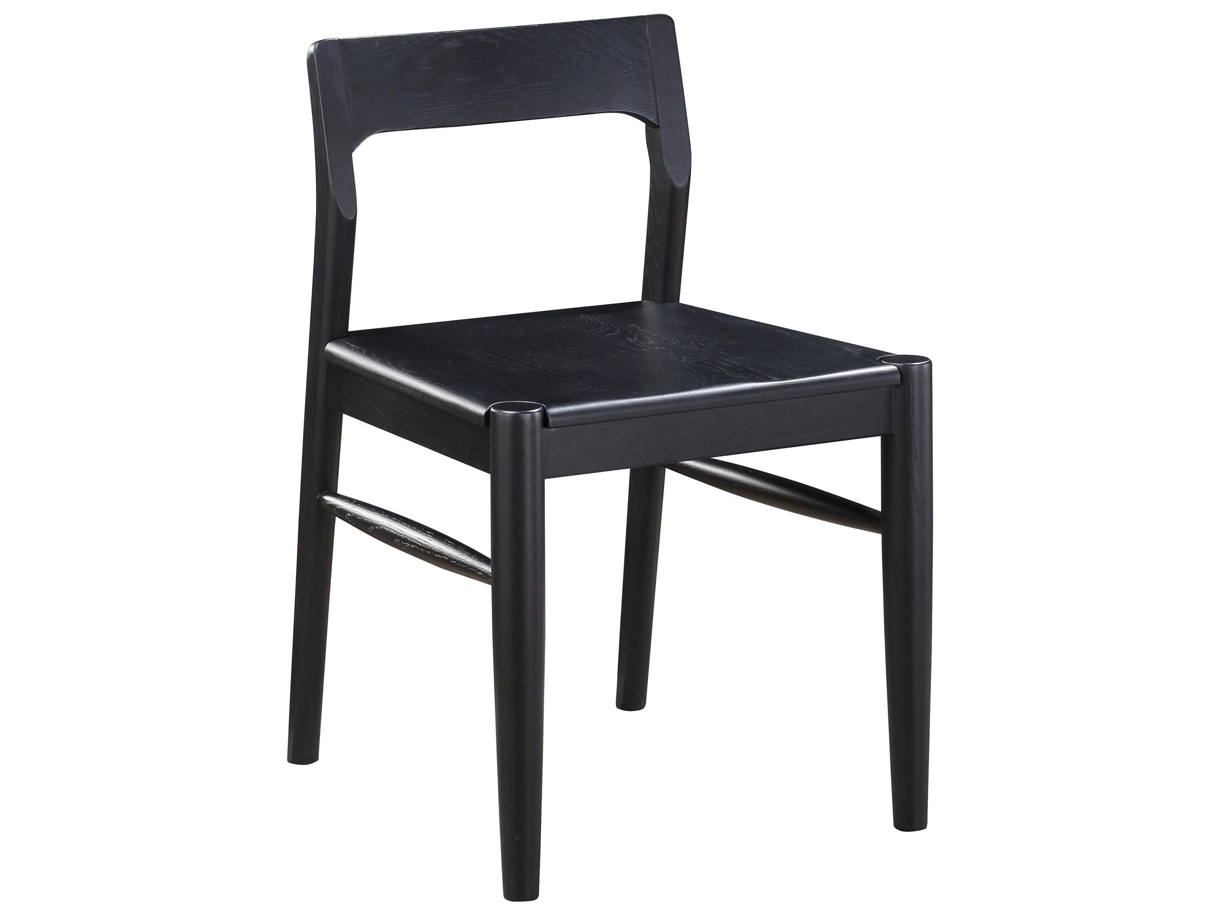 Moe's Home Owing Oak Wood Black Side Dining Chair - Set of Two