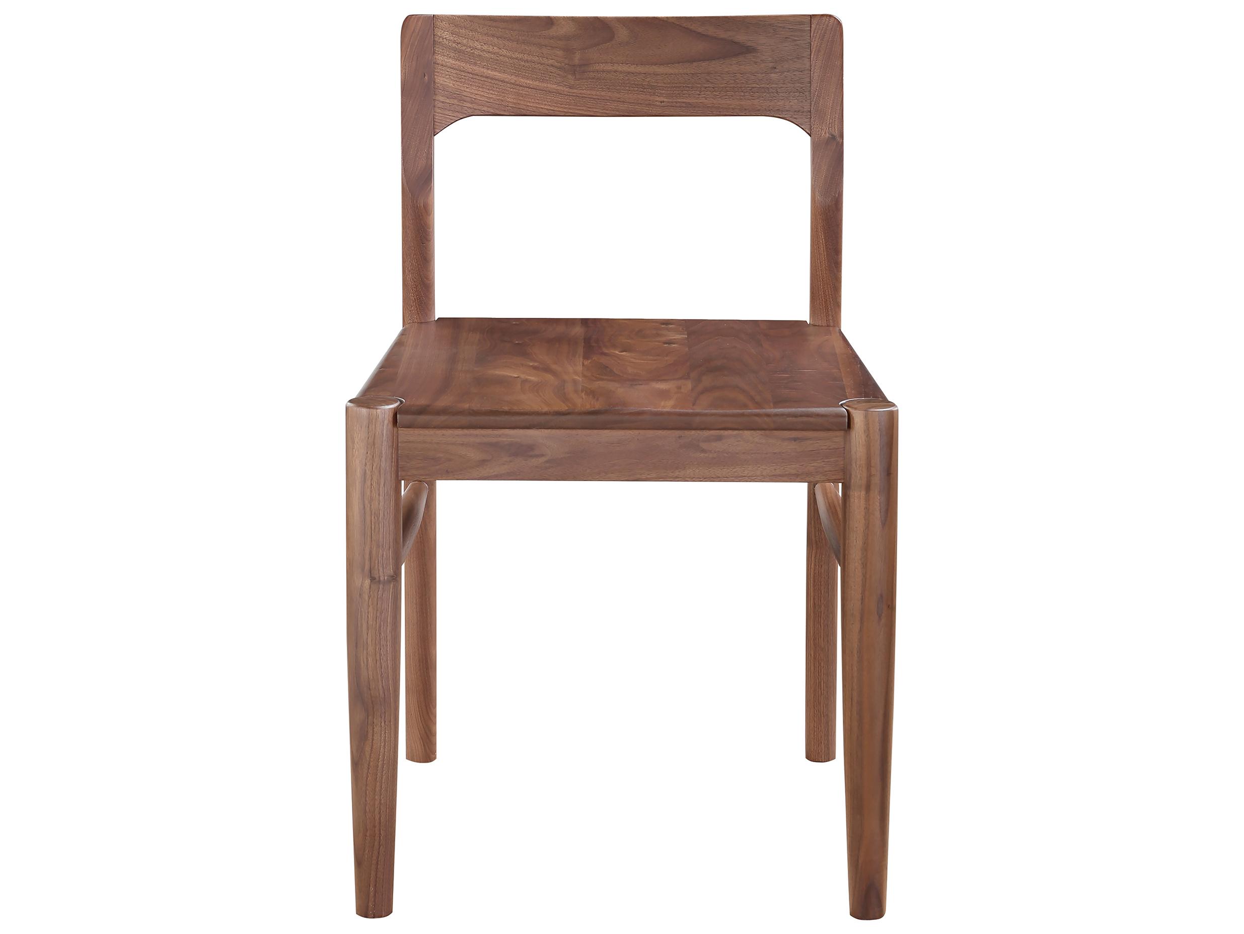 Moe's Home Owing Solid Wood Brown Side Dining Chair - Set of Two
