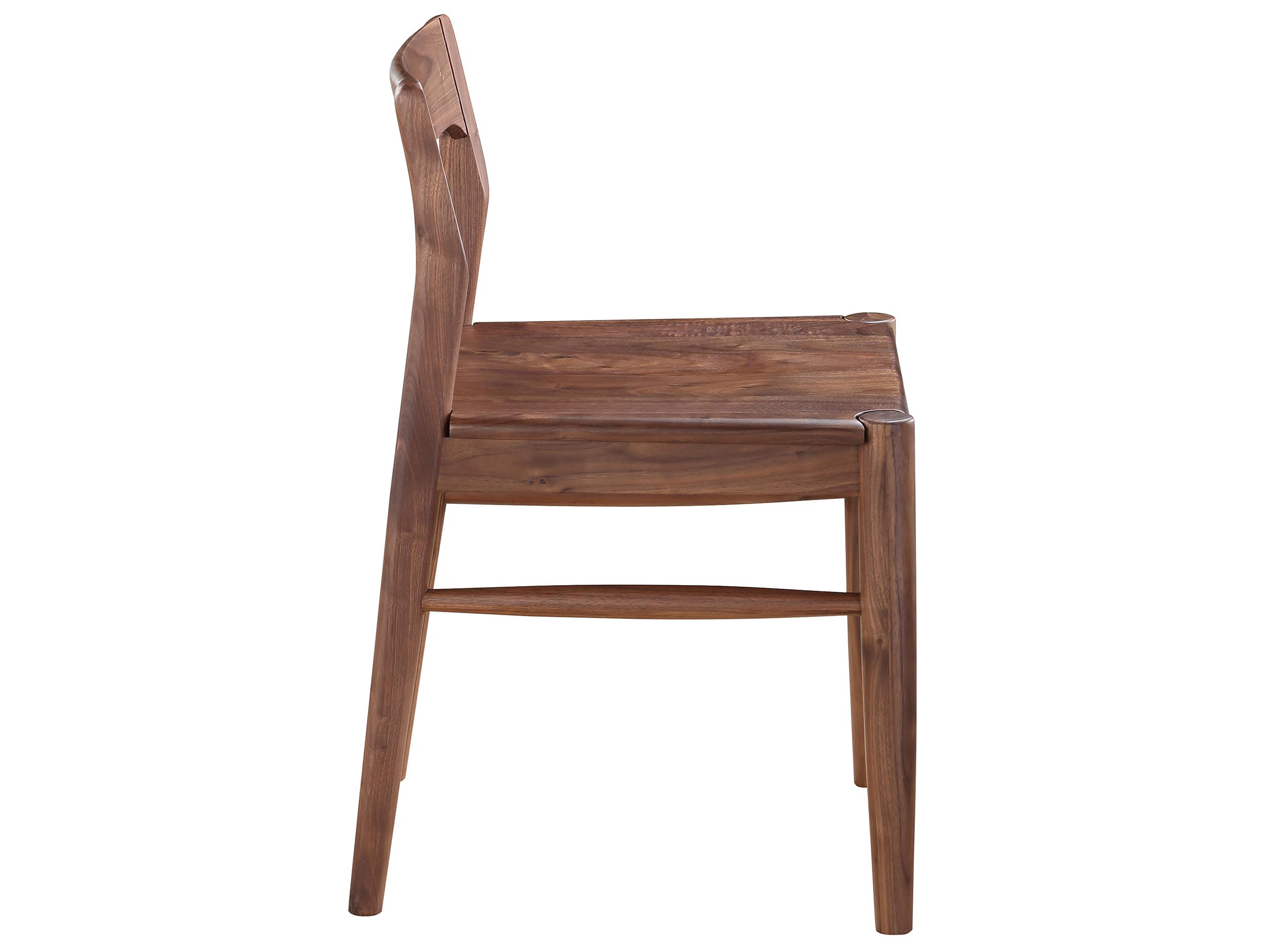 Moe's Home Owing Solid Wood Brown Side Dining Chair - Set of Two