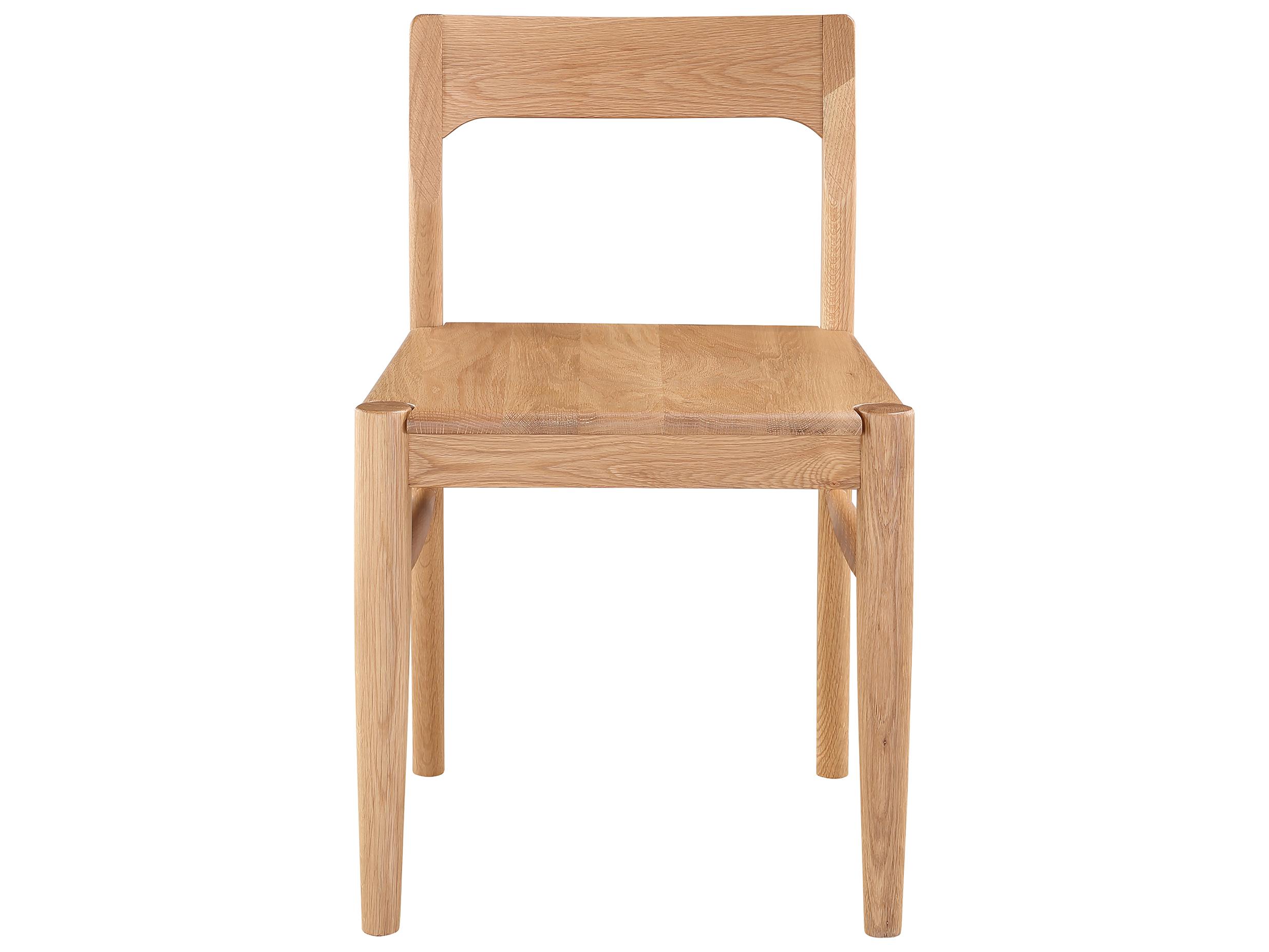 Moe's Home Owing Oak Wood Brown Side Dining Chair - Set of Two