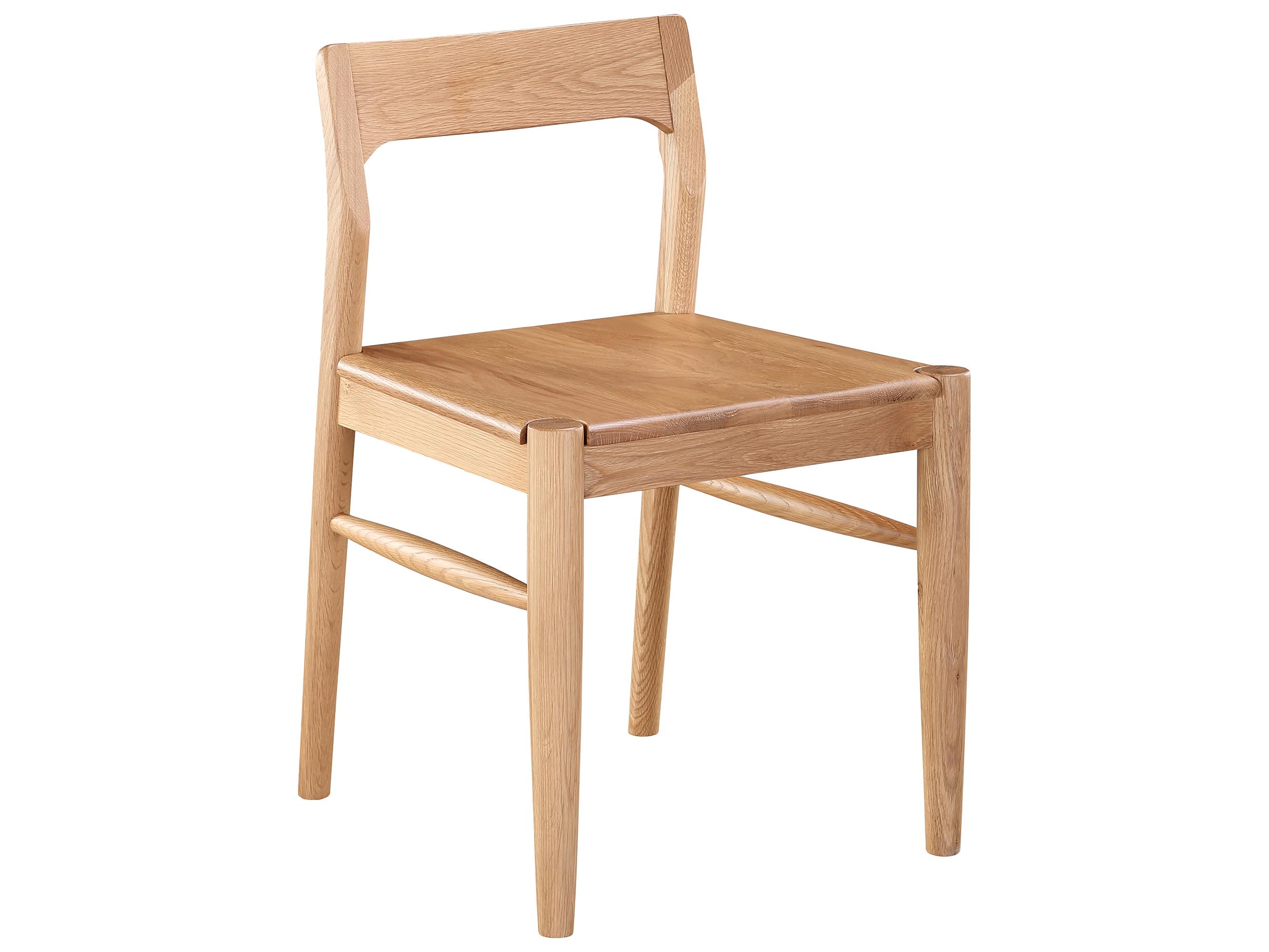 Moe's Home Owing Oak Wood Brown Side Dining Chair - Set of Two