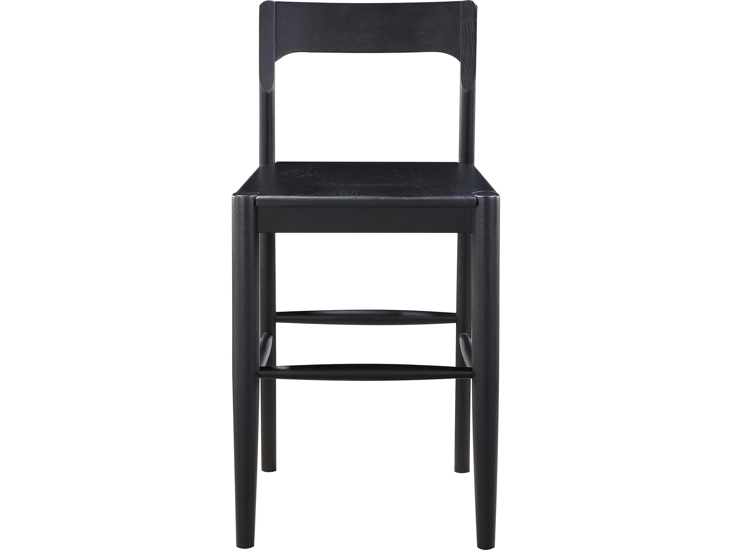 Moe's Home Owing Oak Wood Black Counter Stool