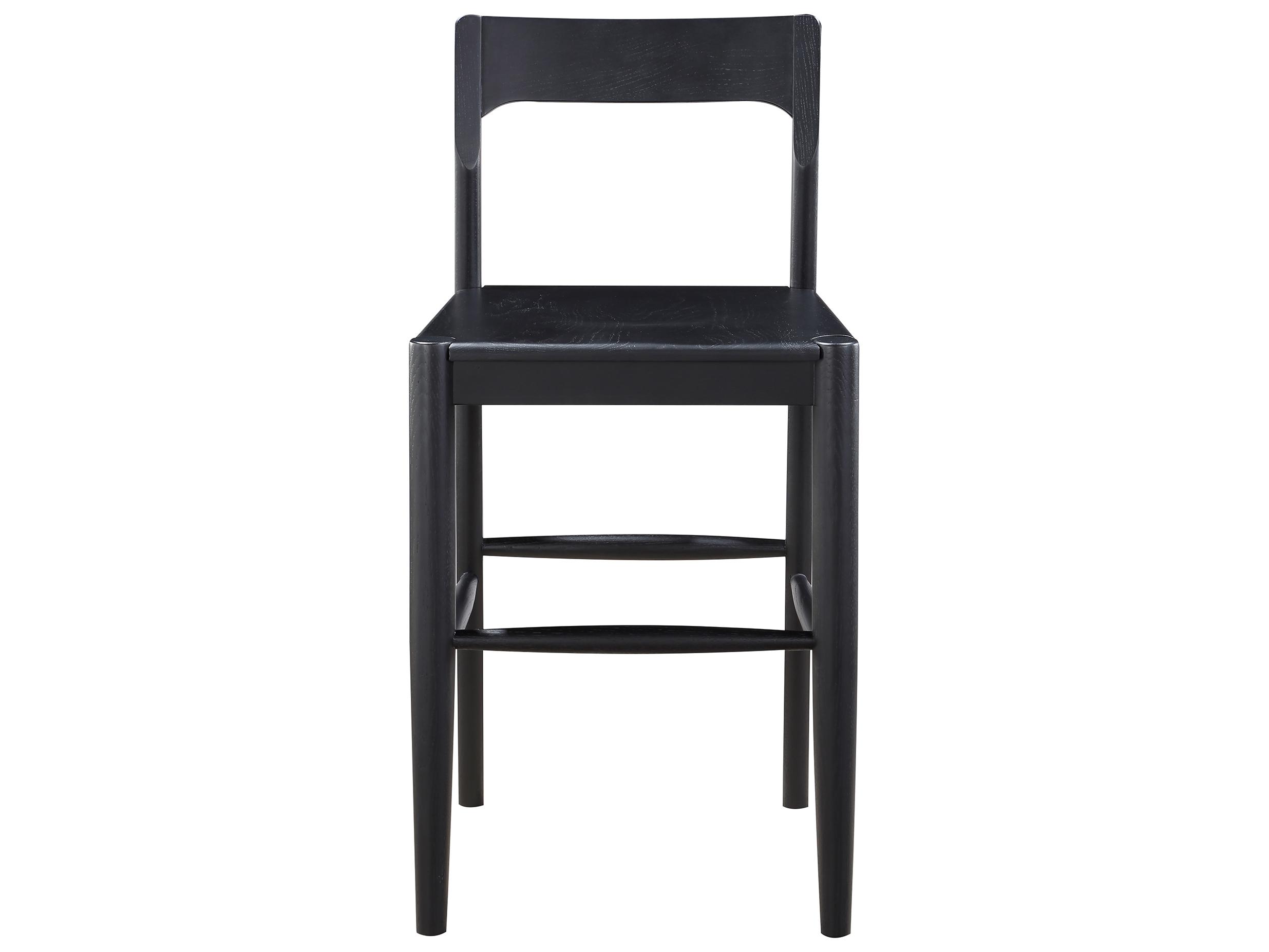 Moe's Home Owing Oak Wood Black Counter Stool