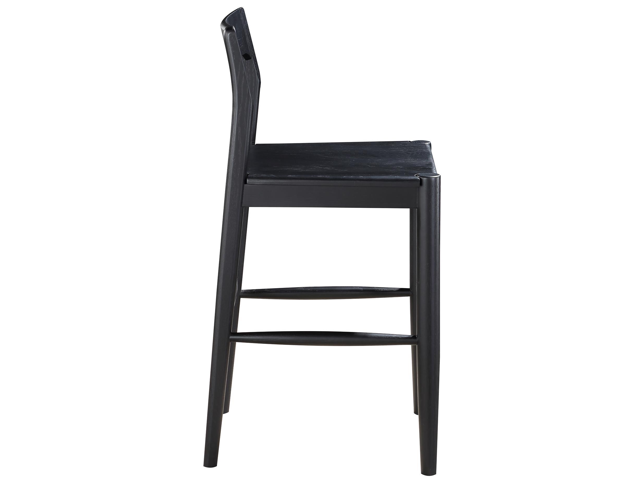Moe's Home Owing Oak Wood Black Counter Stool