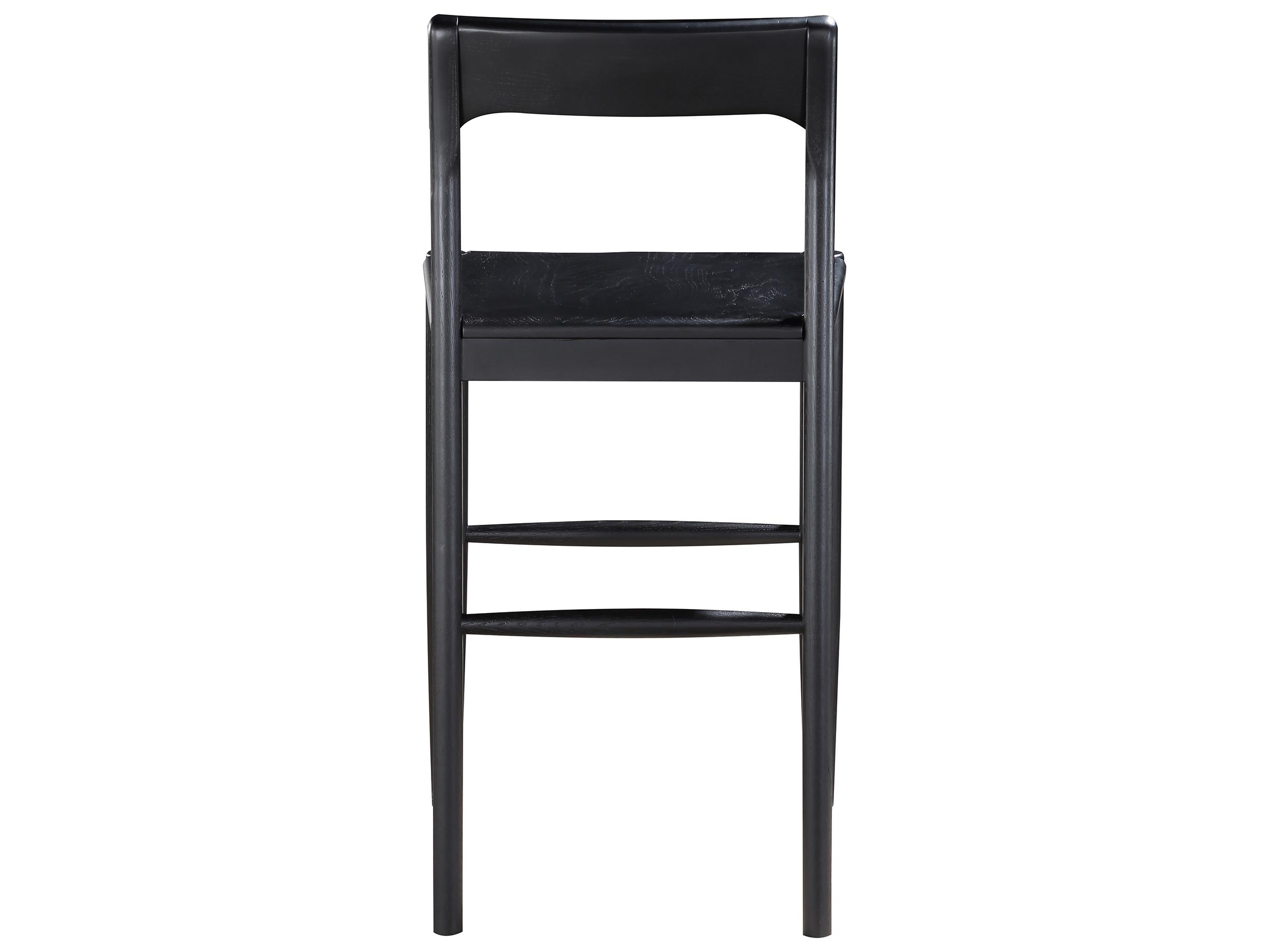 Moe's Home Owing Oak Wood Black Counter Stool
