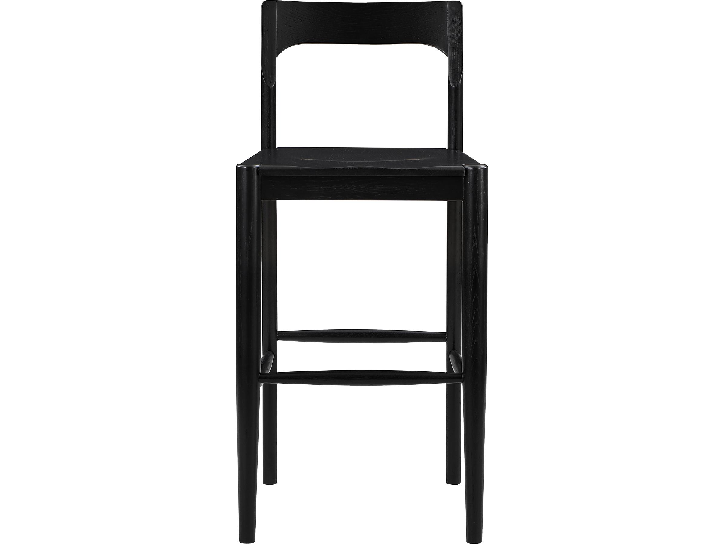 Moe's Home Owing Oak Wood Black Bar Stool